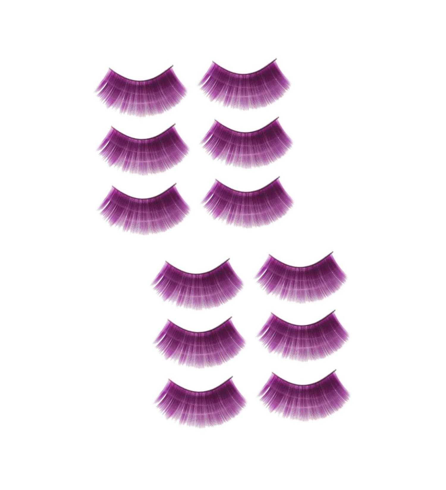 ABOOFAN 6 Pairs Halloween Eyelashes for Women Halloween Makeup Eyelashes False Eyelashes Natural Look Tinsel Eyelashes Shining False Lashes Lash Extension Kit Extend Purple 3d Slender - Buy Online on GoSupps.com