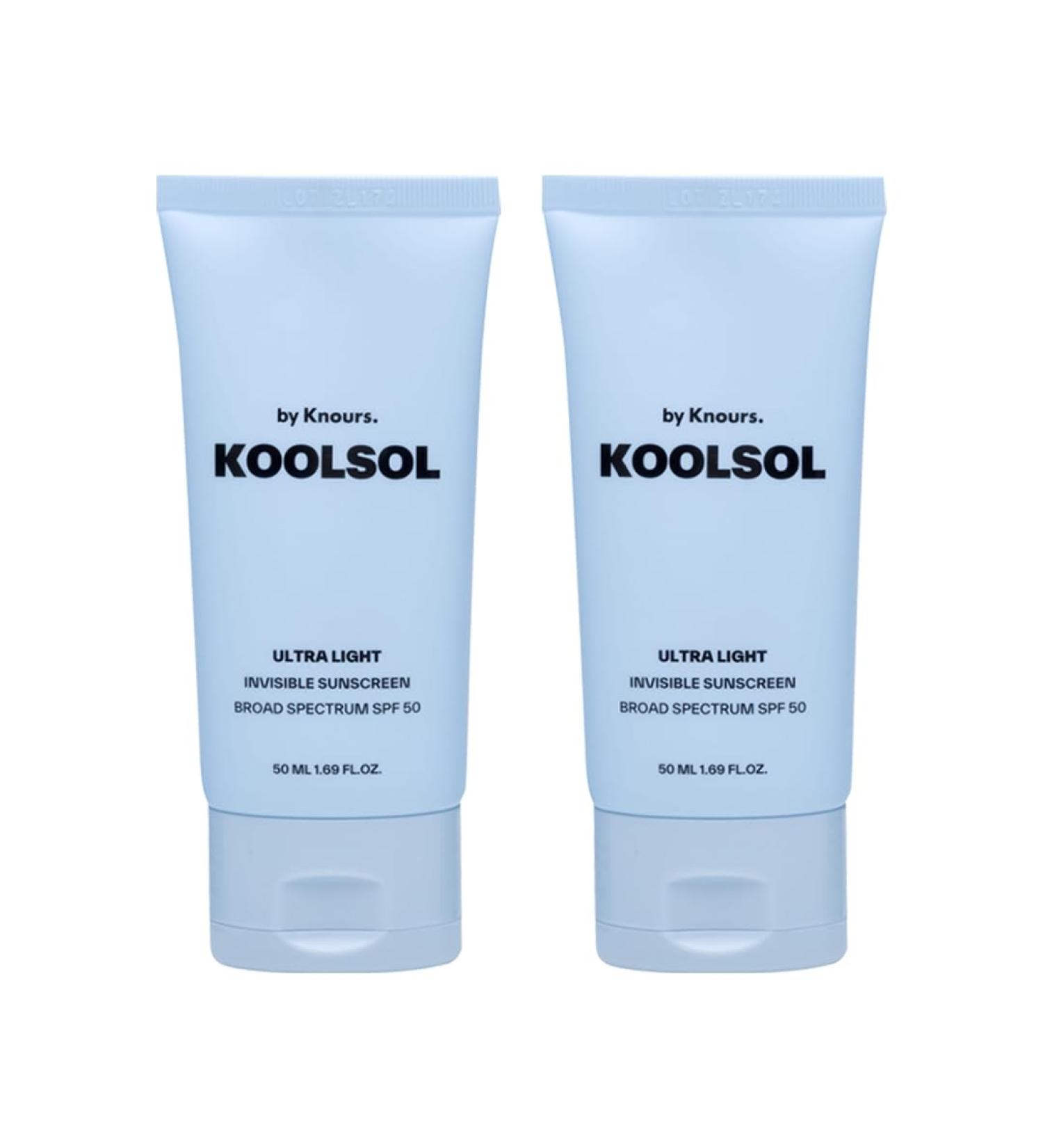 Koolsol by Knours Ultra-Light Invisible Sunscreen SPF 50 Water-Resistant Moisturizing for All Skin Types Korean Innovation 2 Pack (50ml /1.69 fl. oz. Each) - Buy Online on GoSupps.com