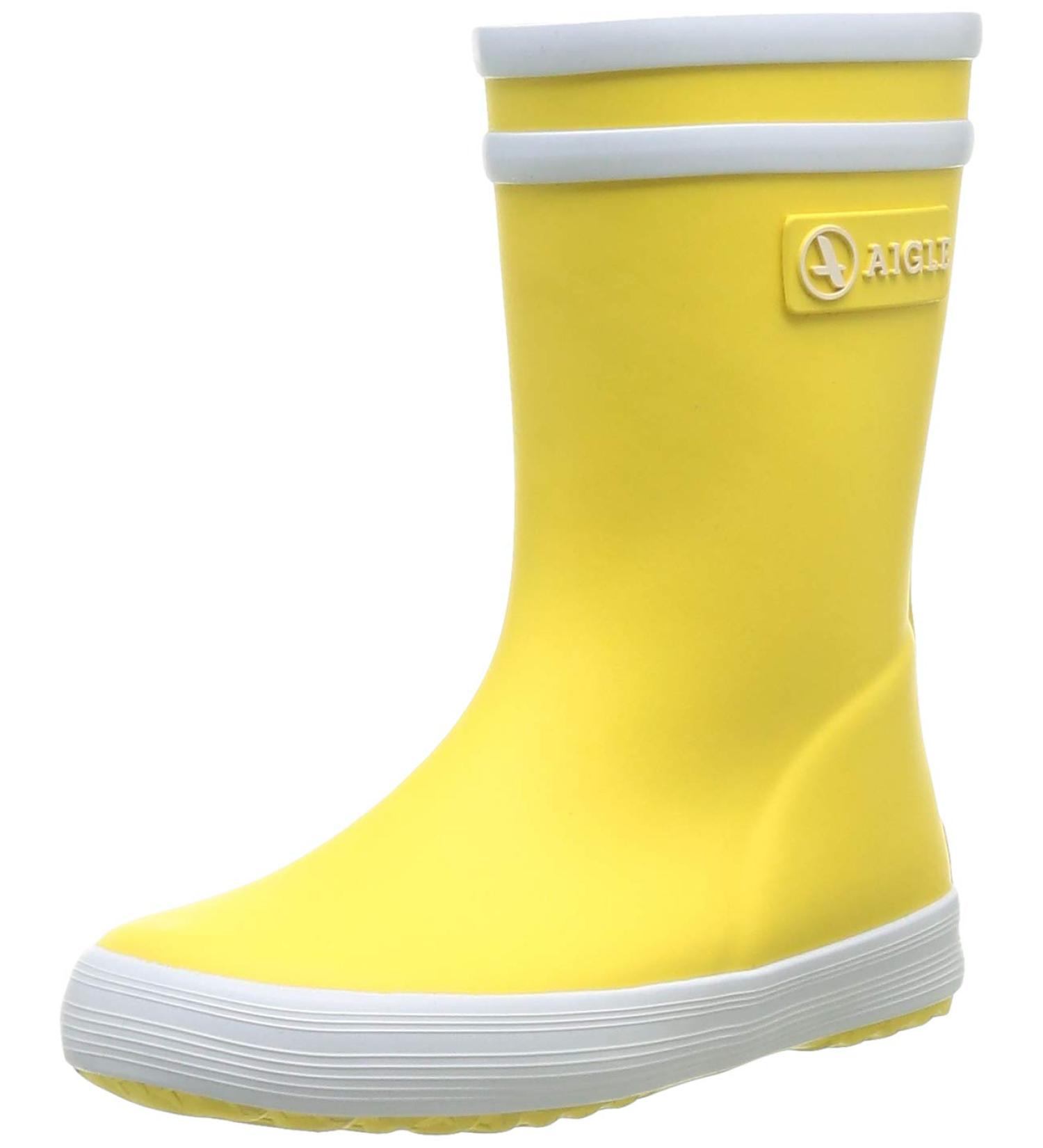 Aigle Unisex Kid's Baby Flac Wellington Boots 19 Yellow Jaune New 001 - Genuine Aigle Wellington Boots for Kids - Buy Online on GoSupps.com