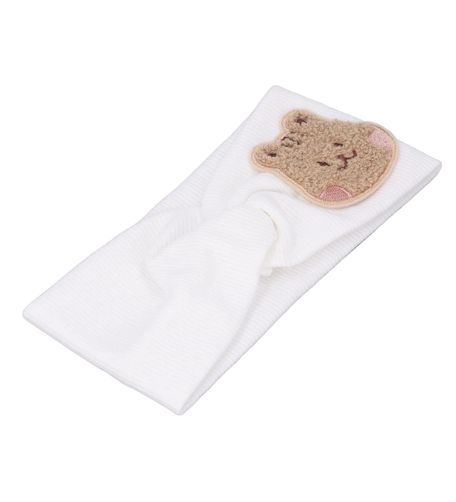 Elastic Baby Headband | Cotton Headbands for Kids Toddlers & Newborns - Soft Comfortable & Stylish (White) - Buy Online on GoSupps.com