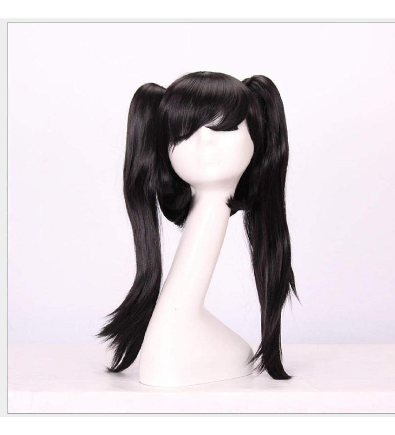 BGHJUE Halloween Wig - Black Long Synthetic Hair with Blonde Highlights Natural Wave Side Part Short Frontal Wig for Women - Buy Online on GoSupps.com
