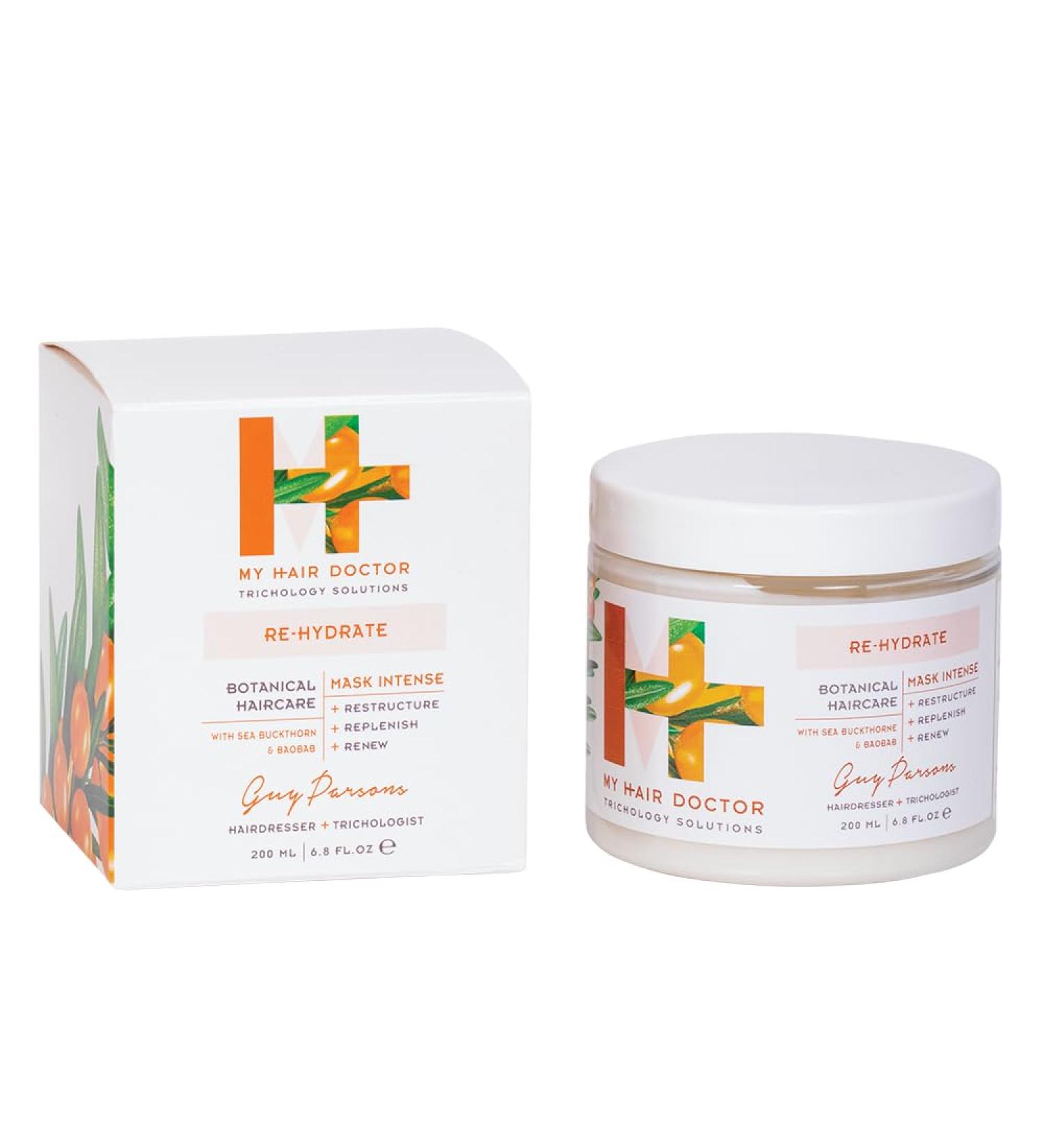 MY HAIR DOCTOR Hydrating Argan Oil Intense Re-Hydrate Hair Mask for Dry and Damaged Hair | Sulphate Free Vegan Hair Mask Intense Treatment 200 ml - Buy Online on GoSupps.com