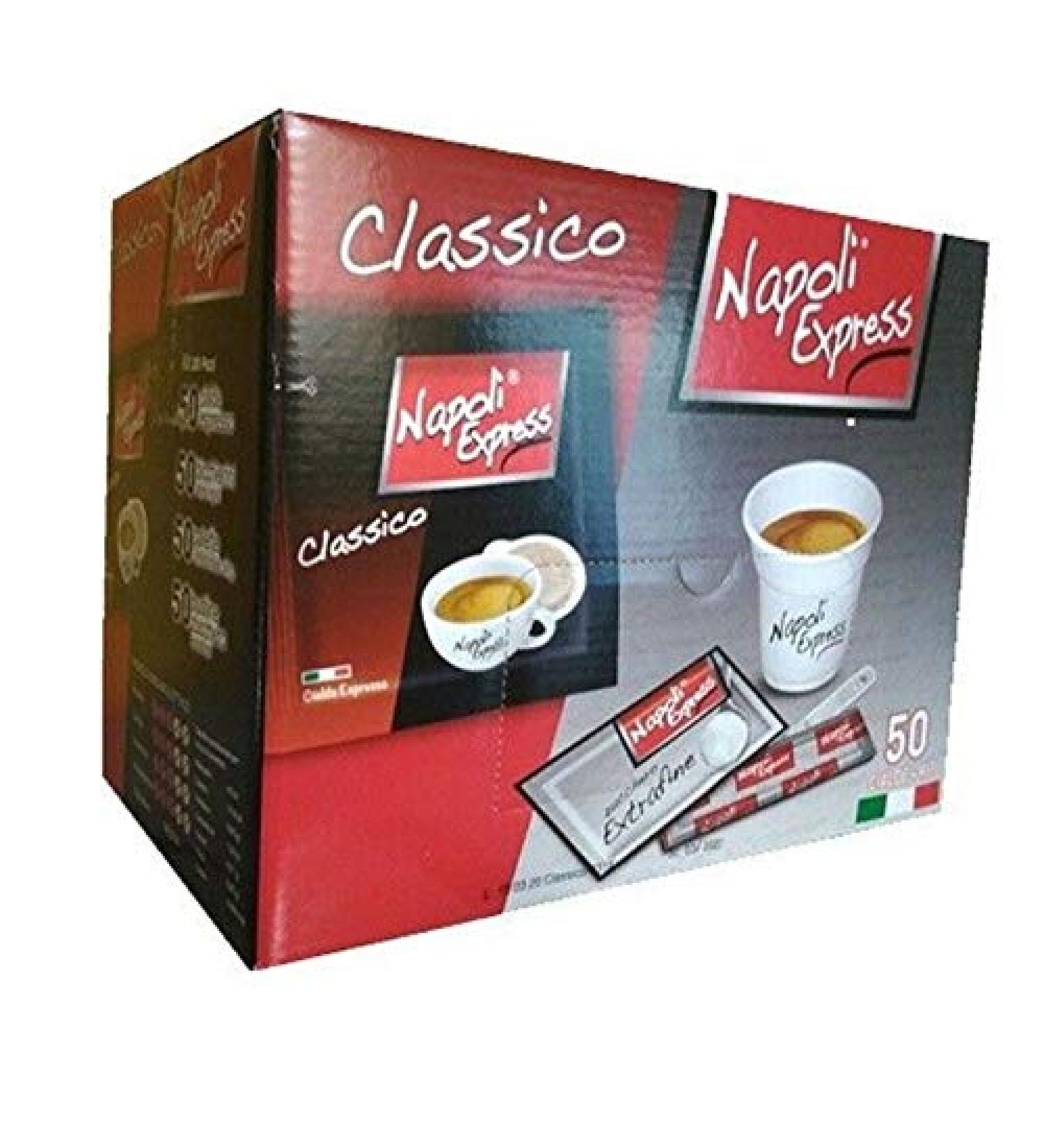 Classico Espresso Coffee 50 Pods + Kit - Napoli Express - Box of 3 pieces for a total of 150 capsules with kit