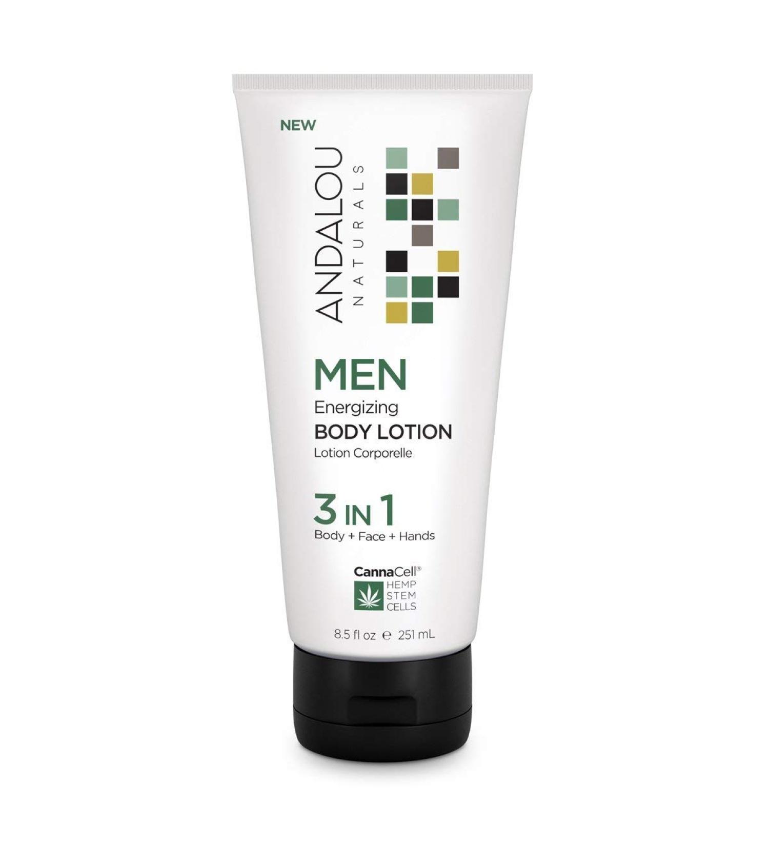 Andalou Naturals CannaCell MEN Energizing Body Lotion - 8.5 oz | Natural Moisturizer for Men - Buy Online on GoSupps.com