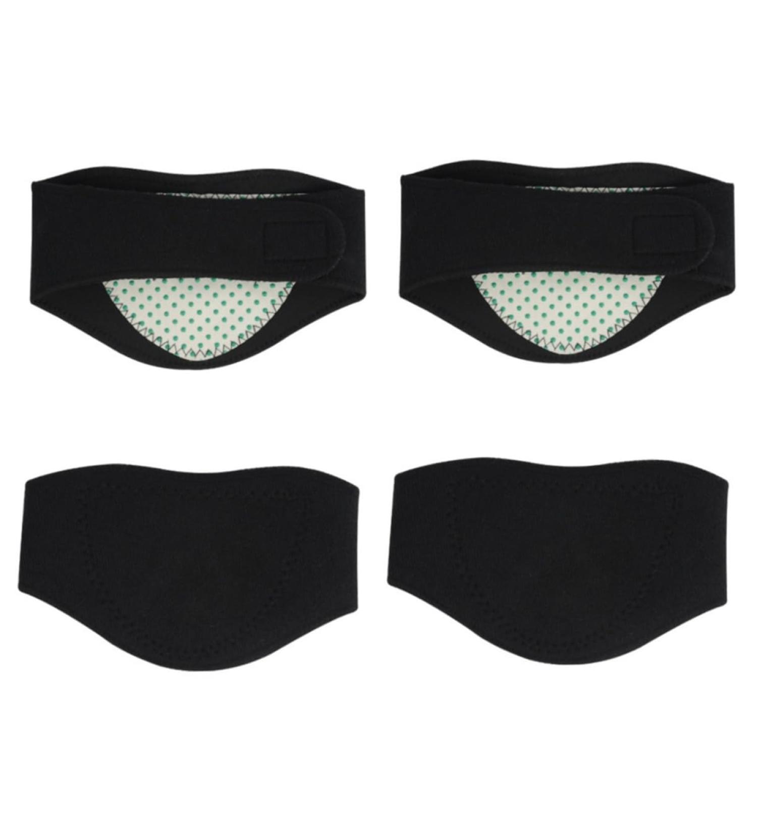 Clispeed 4-Piece Neck Braces Set - Heated Magnetic Pads for Neck Pain Relief - Black - 52x10x0.5cm - Buy Online on GoSupps.com