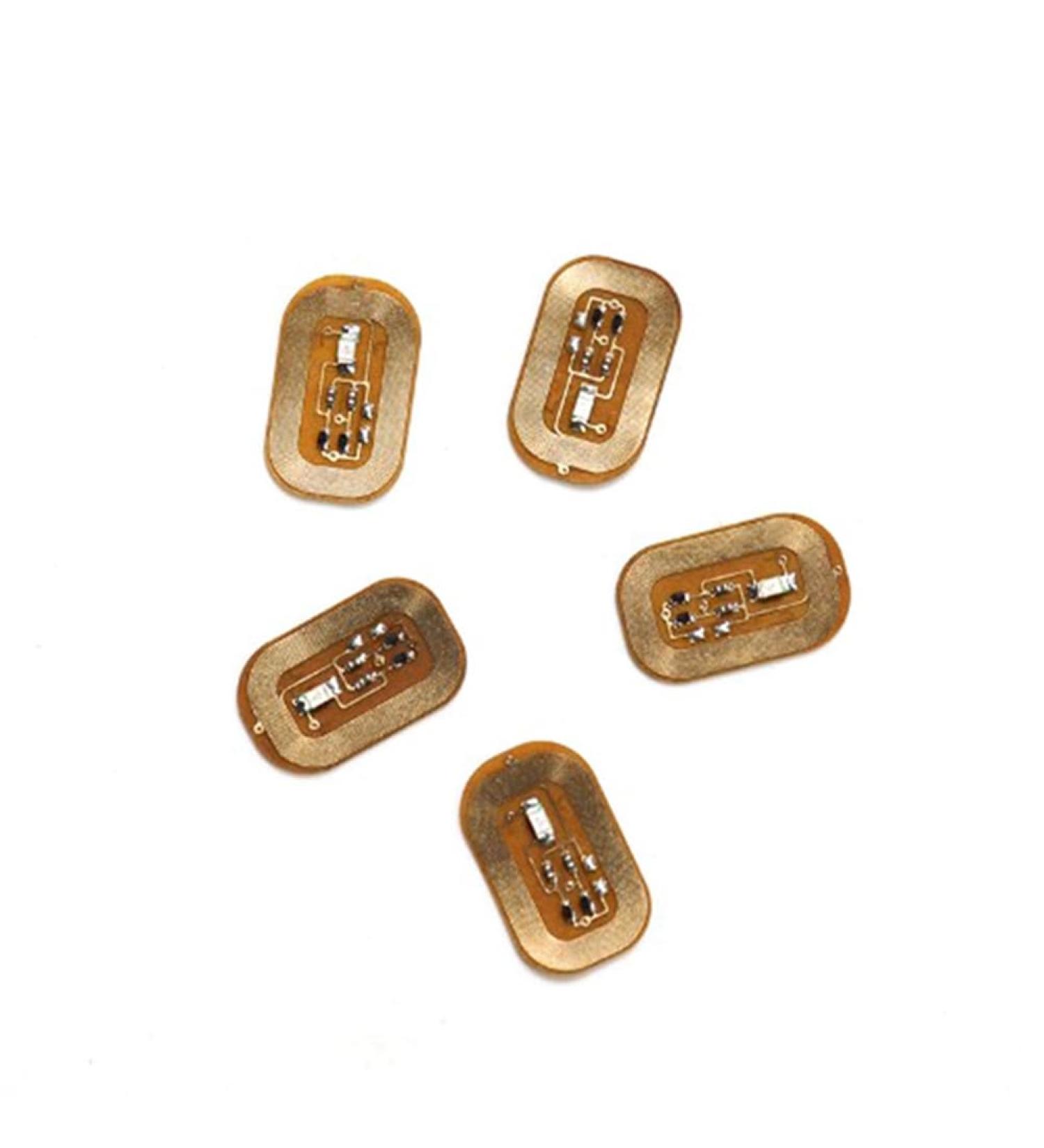 Lizusidtsy 5Pcs NFC Flash Nail Sticker LED Bare Chip Intelligent Luminous Nail Lamp Nail Sticker Enhancement Dark Blue - Buy Online on GoSupps.com