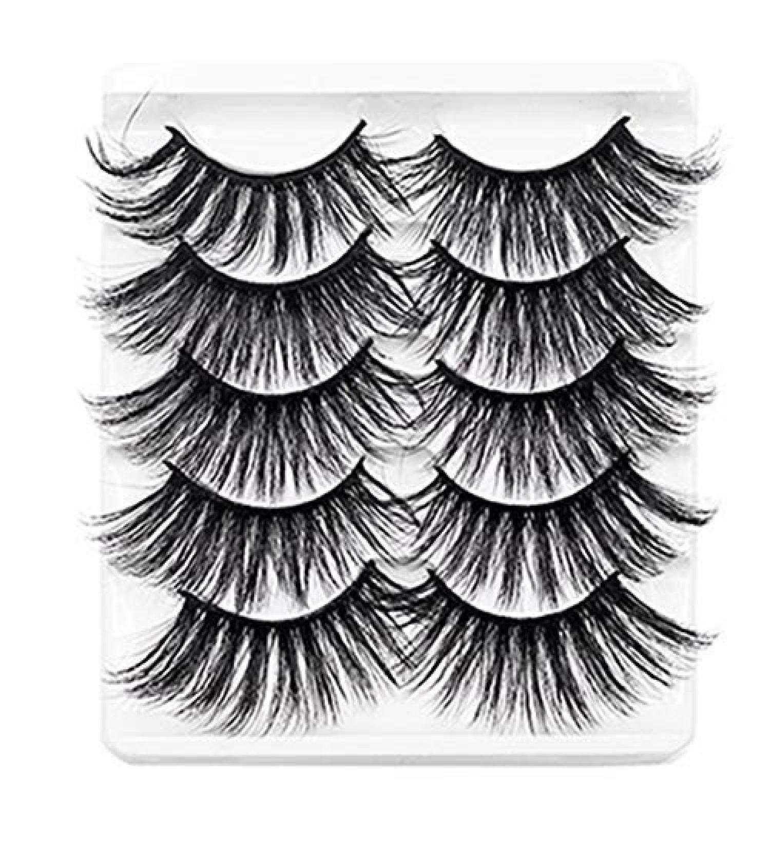 Desikixudy 5 Pairs 25mm Eyelashes Eyelashes Lashes Natural Dramatic Volume Eyelashes Extension False Eyelashes 5D94 - Buy Online on GoSupps.com