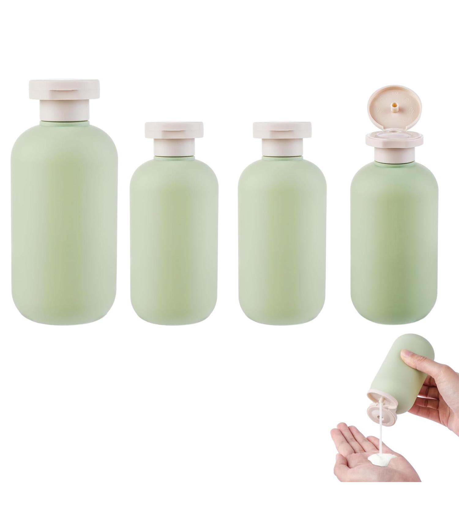 4pcs Flip Cap Shampoo Shower Gel Bottles Empty Refillable Travel Size Bottles Sub Package Squeeze Bottles for Travel Lotion Shampoo Body Wash travel shampoo bottles(100ml *3+200ml*1) - Buy Online on GoSupps.com