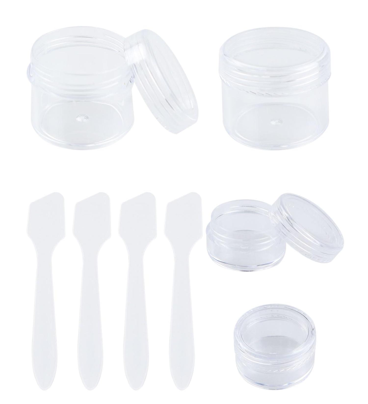 4 Pieces Empty Clear Round Cosmetic Containers for Travel 20g & 5g Refillable Jars for Lotions Creams - Buy Online on GoSupps.com