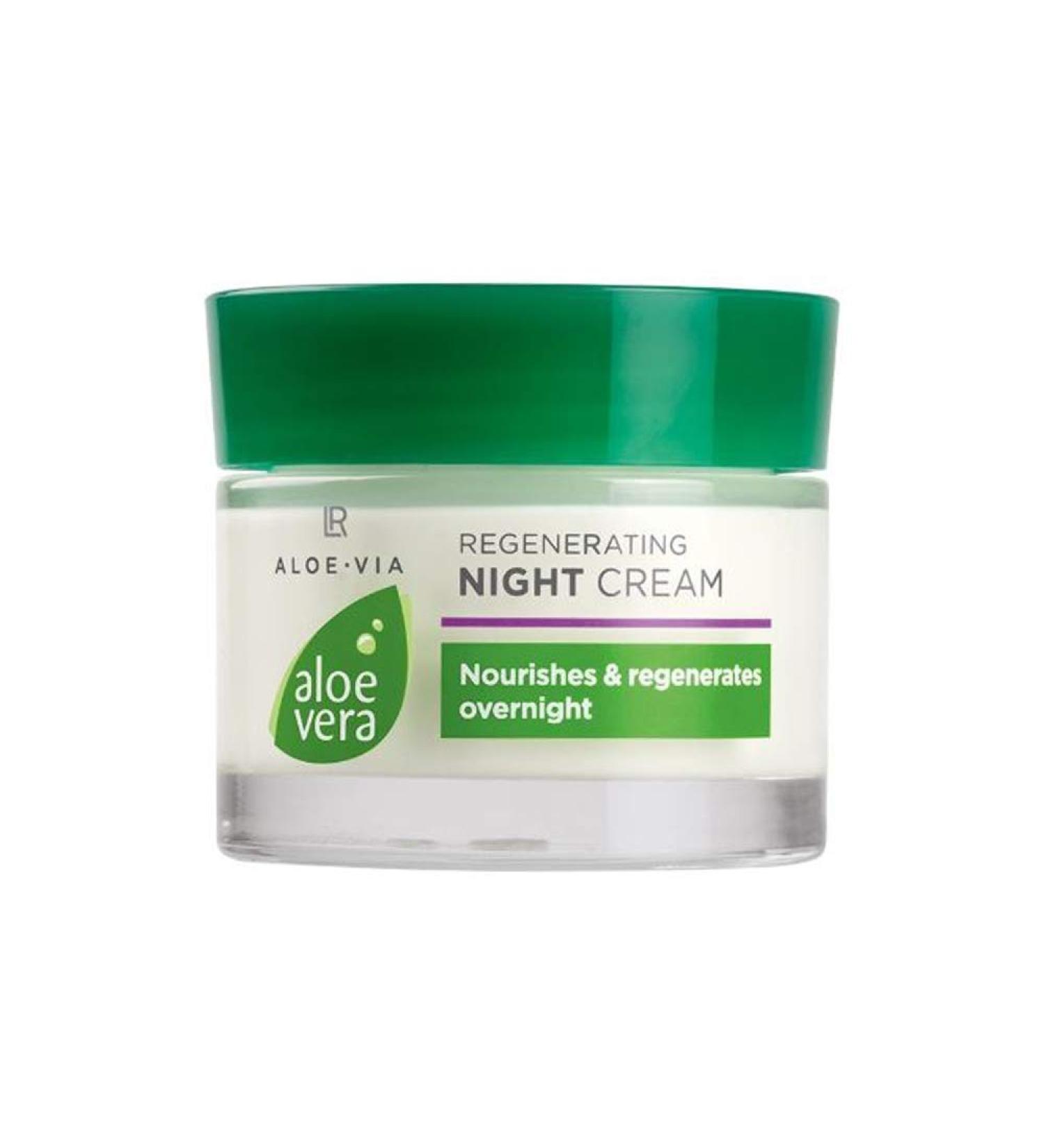 LOOGBH LR Aloe VIA SERIES Aloe Vera regenerating night cream 50 ml content with 50 aloe vera gel organic olive extract and olive oil