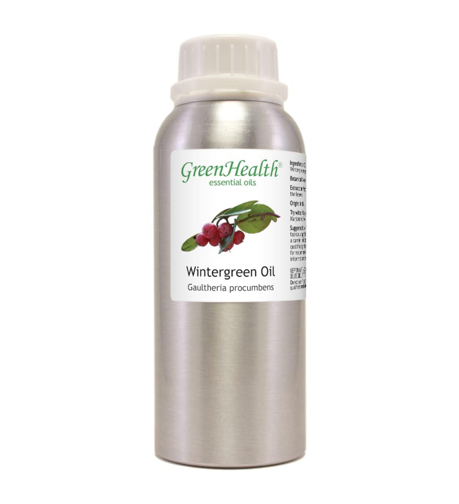 Wintergreen Essential Oil 8 fl oz | 100% Pure | GreenHealth | Aluminum Bottle & Plug Cap | International Shipping - Buy Online on GoSupps.com