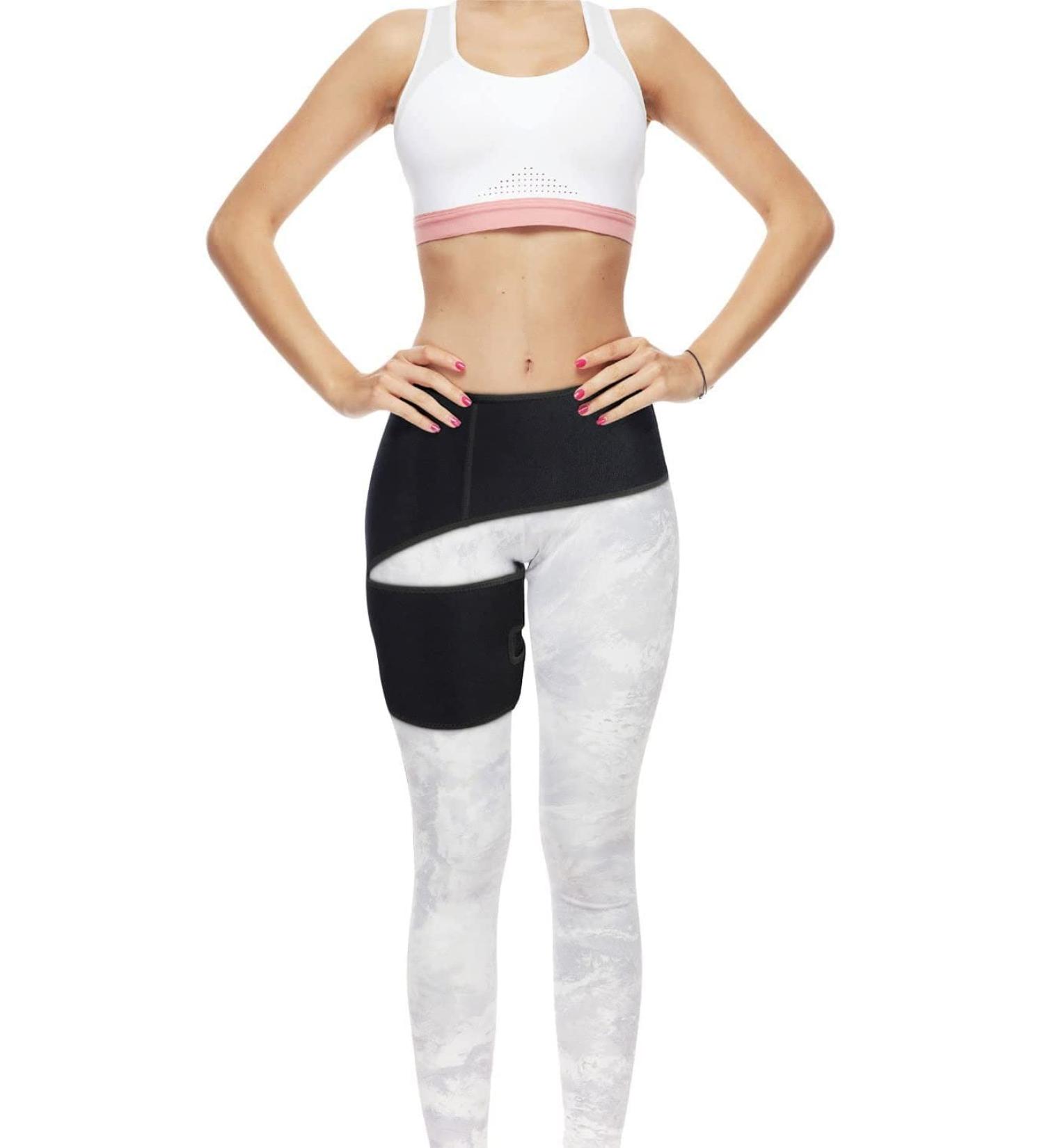 Sciatica Pain Relief Hip Brace for Men & Women | FSA/HSA Approved | Adjustable Thigh Compression Sleeve for Hip Support - Back, Hamstring, Arthritis, Bursitis - Buy Online on GoSupps.com