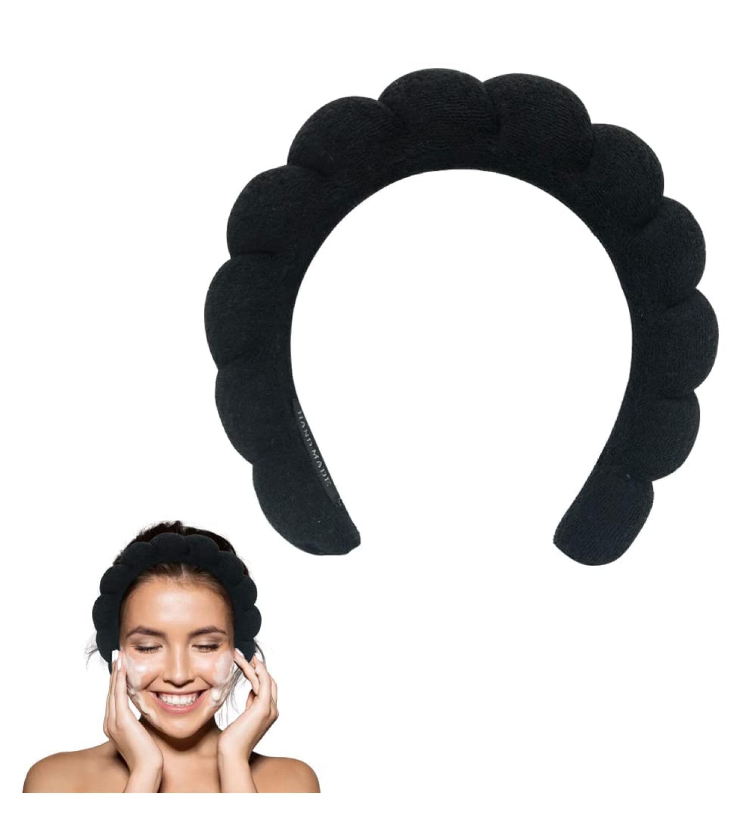 Mimi and Co Spa Headband for Women - Soft & Absorbent Sponge & Terry Cloth Fabric - Ideal for Skincare, Face Washing, Makeup Removal & Shower - Hair Accessories for Padded Headband Hairstyles - Buy Online on GoSupps.com