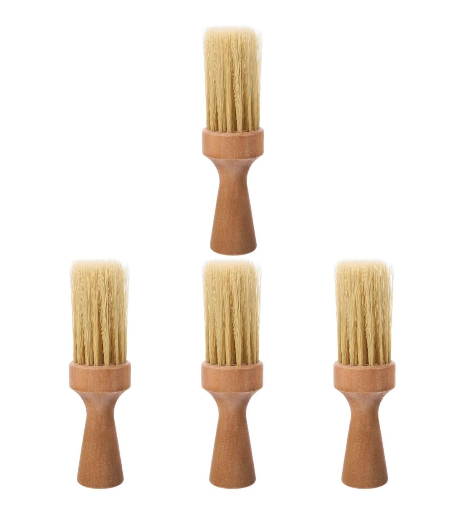 Minkissy 4 Pieces Barter Brush Set - Face & Mustache Peeling Brush with Wooden Handle | Ultimate Cleaning Tool for Smooth Skin | 15.5x3.2cm - Buy Online on GoSupps.com