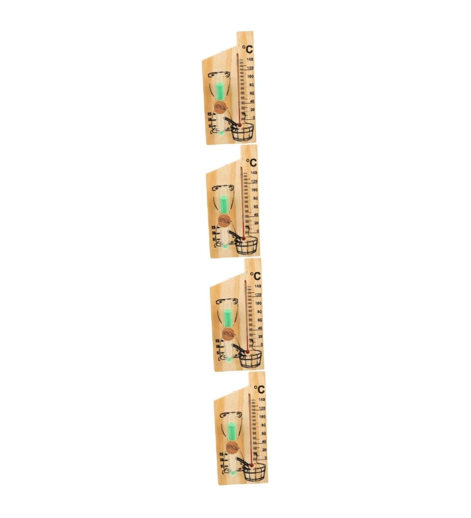 Ganazono 4-Piece Wooden Sauna Timer Set - 2 & 15 Minute Hourglass Sand Timers for Home Decor & Relaxation - Buy Online on GoSupps.com