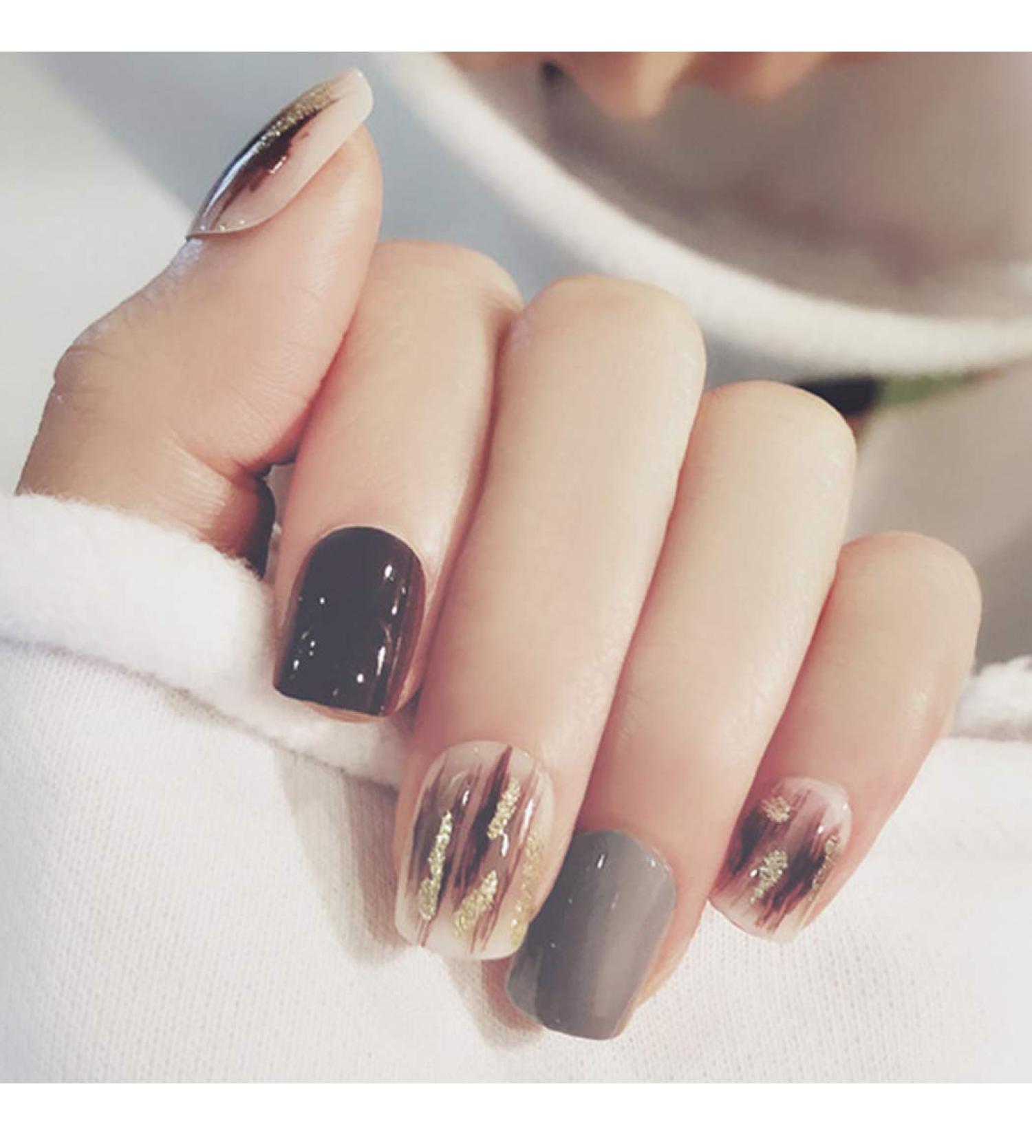 Sethexy 24-Piece Shiny Acrylic Nail Tips - Chic Sparkle & Complete Cover for Women & Girls - Buy Online on GoSupps.com