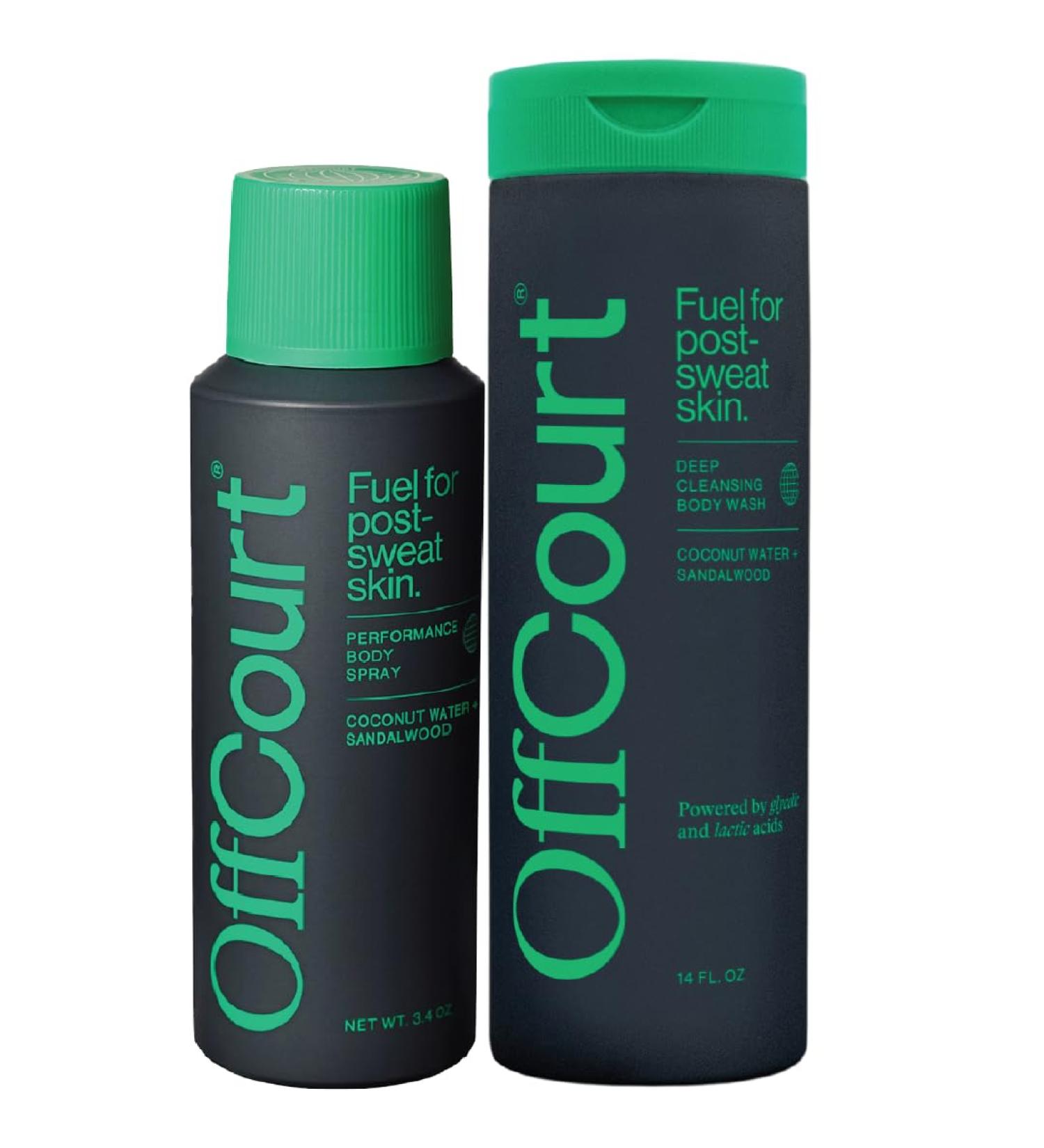 OffCourt - Coconut Water + Sandalwood Scent Deodorant Body Spray and Body Wash Bundle - Buy Online on GoSupps.com