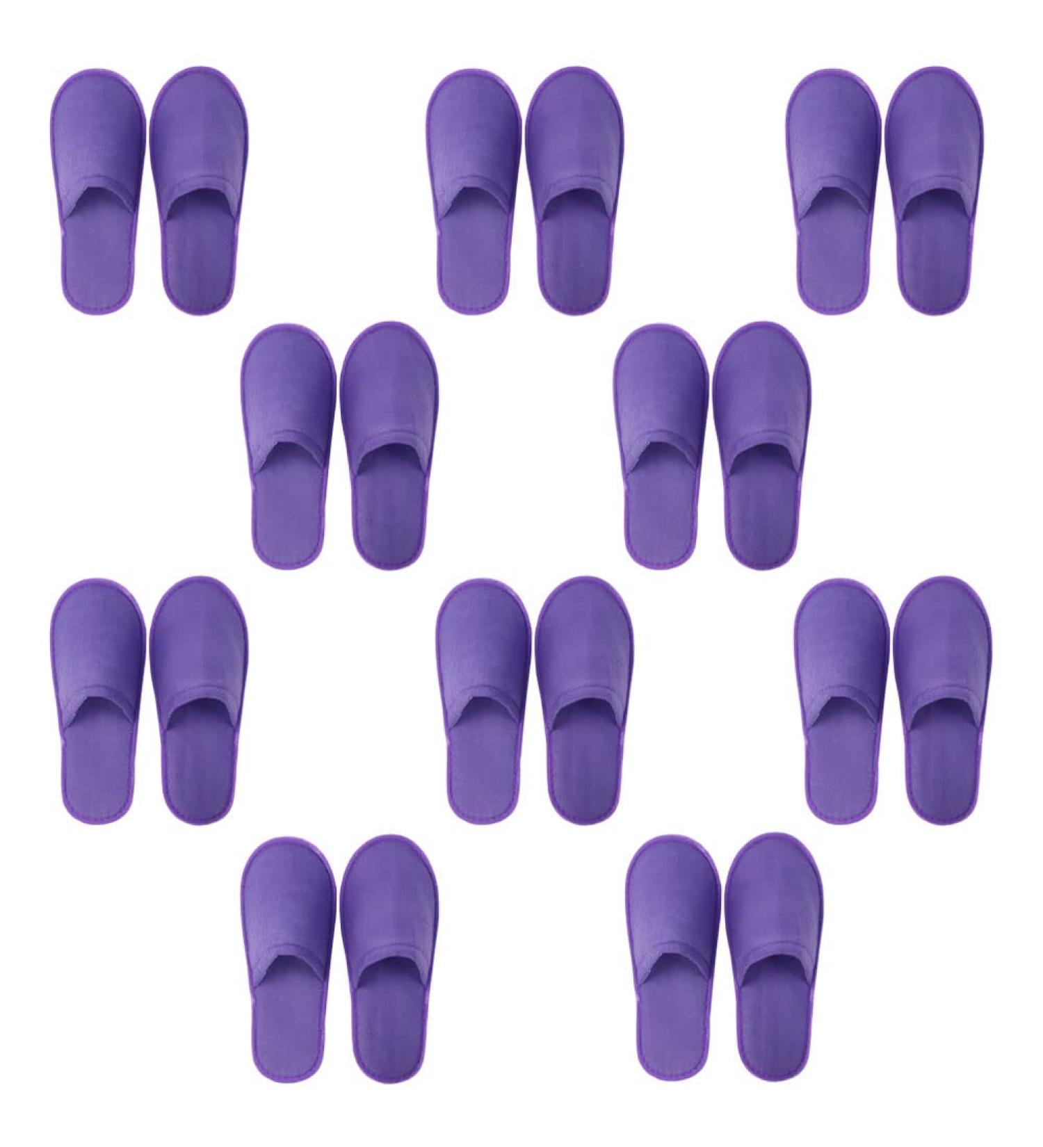 Tianmao 10 pairs slipper hotels lipper tortier hip slippers with closed toes universal size 29 * 11cm guest slippers single -way lovers for spa party guests hotel and travel unit size purple