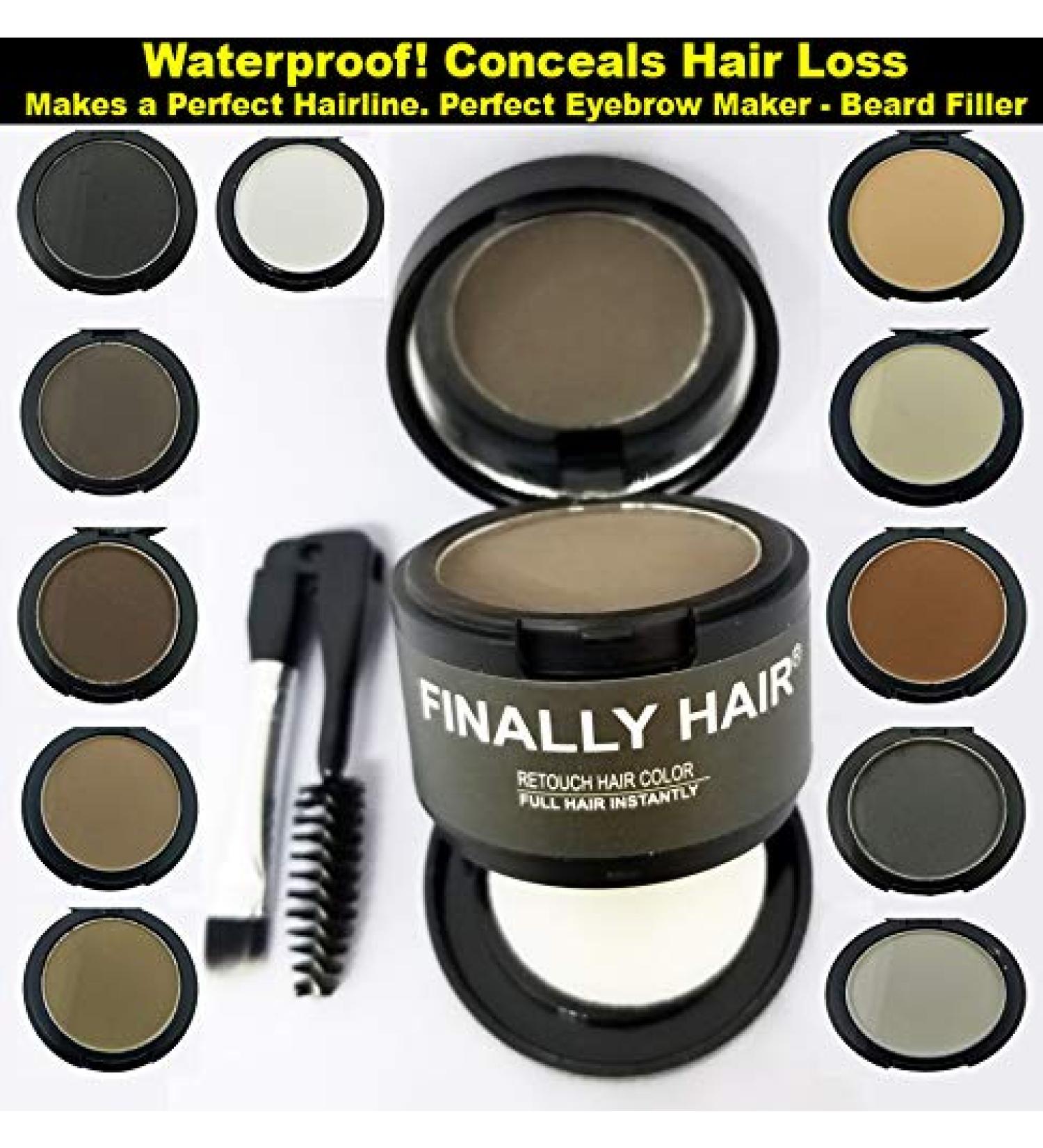 Finally Hair Dark Brown Dab-on Hair Fibers - Hair Loss Concealer & Gray Away Touch Up for Hairline, Eyebrows, and Beard - Instantly Covers Gray Hair - Buy Online on GoSupps.com