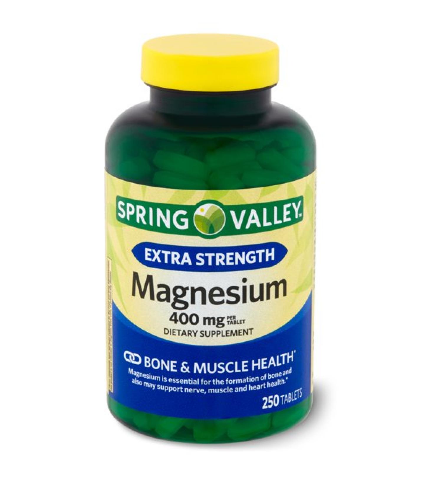 Spring Valley Magnesium 400mg 250 Tablets - High Potency Single Pack - Buy Online on GoSupps.com