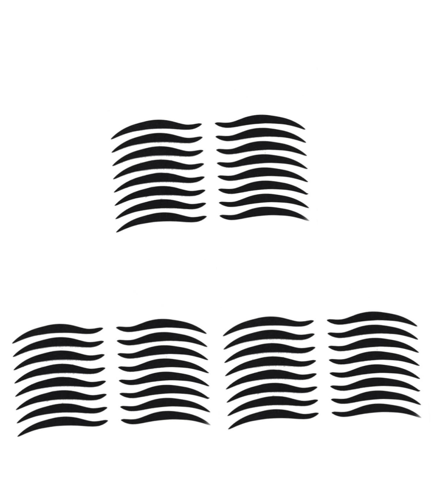 BIUDECO 240 Pairs Eye Make-up Stickers Temporary Liner Eyeshadow Double Eyelid Tape Eyeliner Sticker Black - Buy Online on GoSupps.com