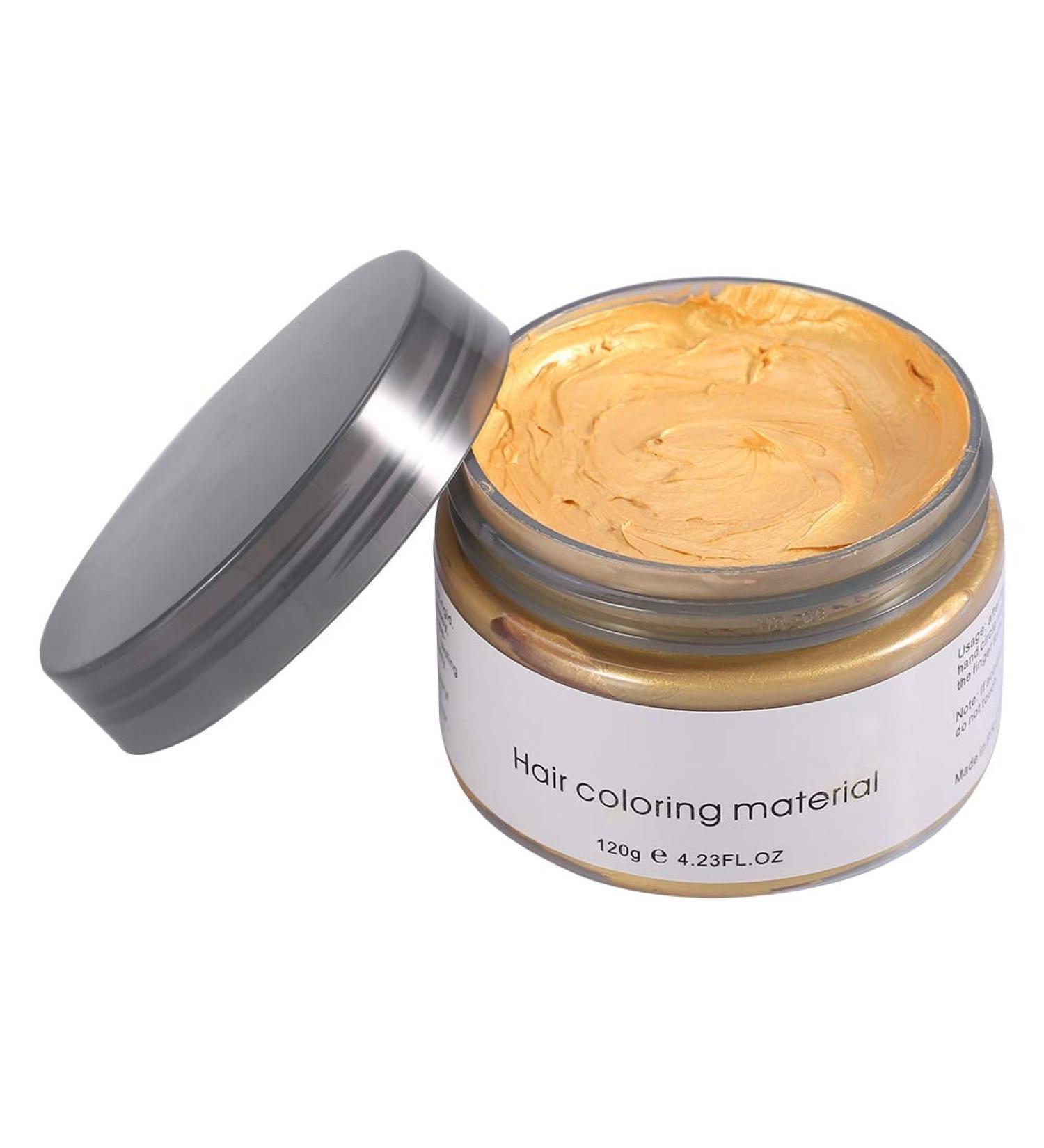 SyangKaitian Hair Wax Unisex Hair Color Hair Color Styling Cream Mud Natural Styling Ointment Women Men Disposable Hairstyle Modeling Hair Color Wax Hair Dye Gold - Buy Online on GoSupps.com