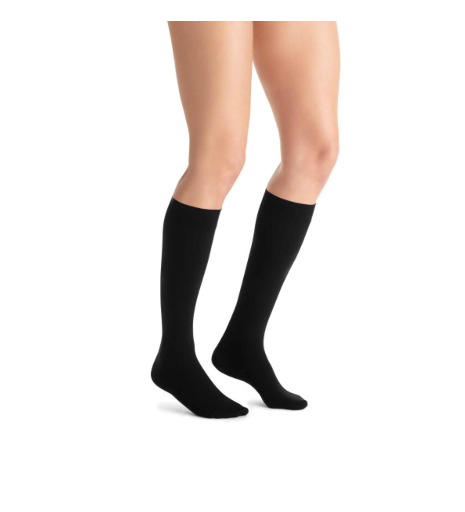 JOBST Opaque Knee High Compression Stockings 15-20 mmHg - Open Toe X-Large Classic Black | International Shipping Available - Buy Online on GoSupps.com