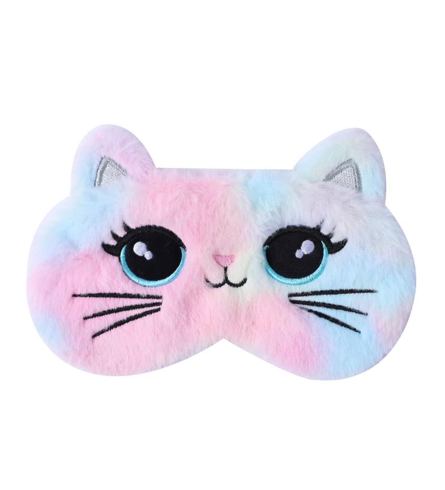 Royal Hong Beauty Kids Plush Sleep Mask - Cute Eye Mask for Girls & Women, Ideal for Travel, Nap, and Relaxation - Soft Blindfold with Big Eye Cat Design - Buy Online on GoSupps.com