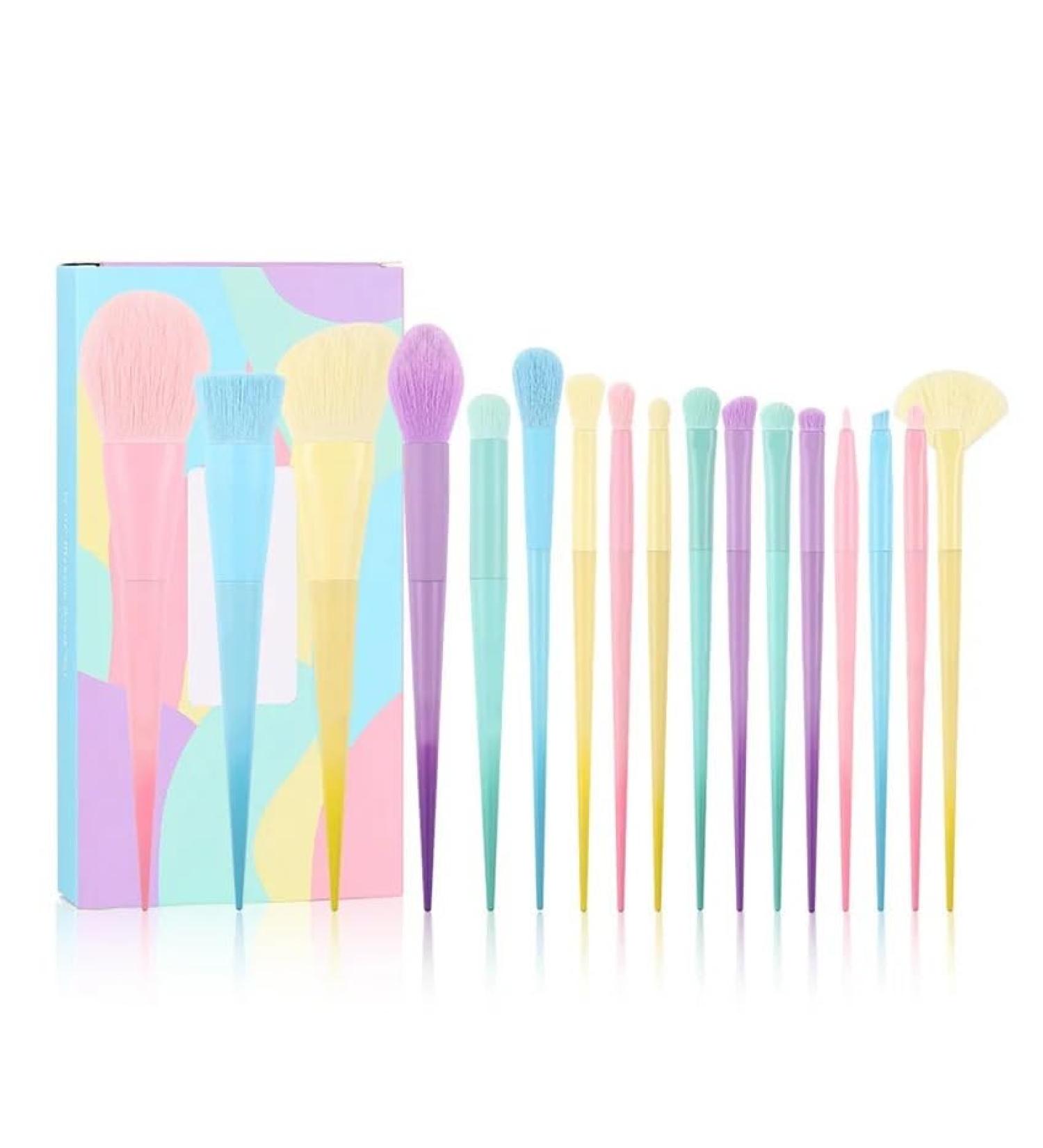 17 Color Multi-Color Makeup Brushes Color Brushes Makeup Brush Set Makeup Tools Full Set - Buy Online on GoSupps.com