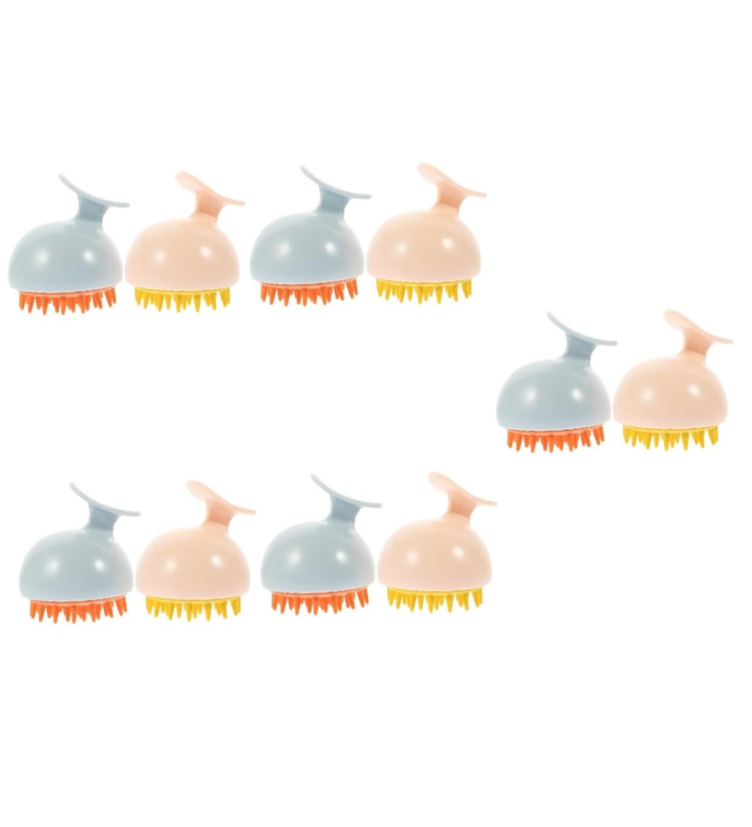 Tovinanna 10 Stk Shampoo Massage Brush | Professional Scalp Cleaner & Peeling Silicone Brush | Daily Hair Massager | Japanese Style ABS - Buy Online on GoSupps.com