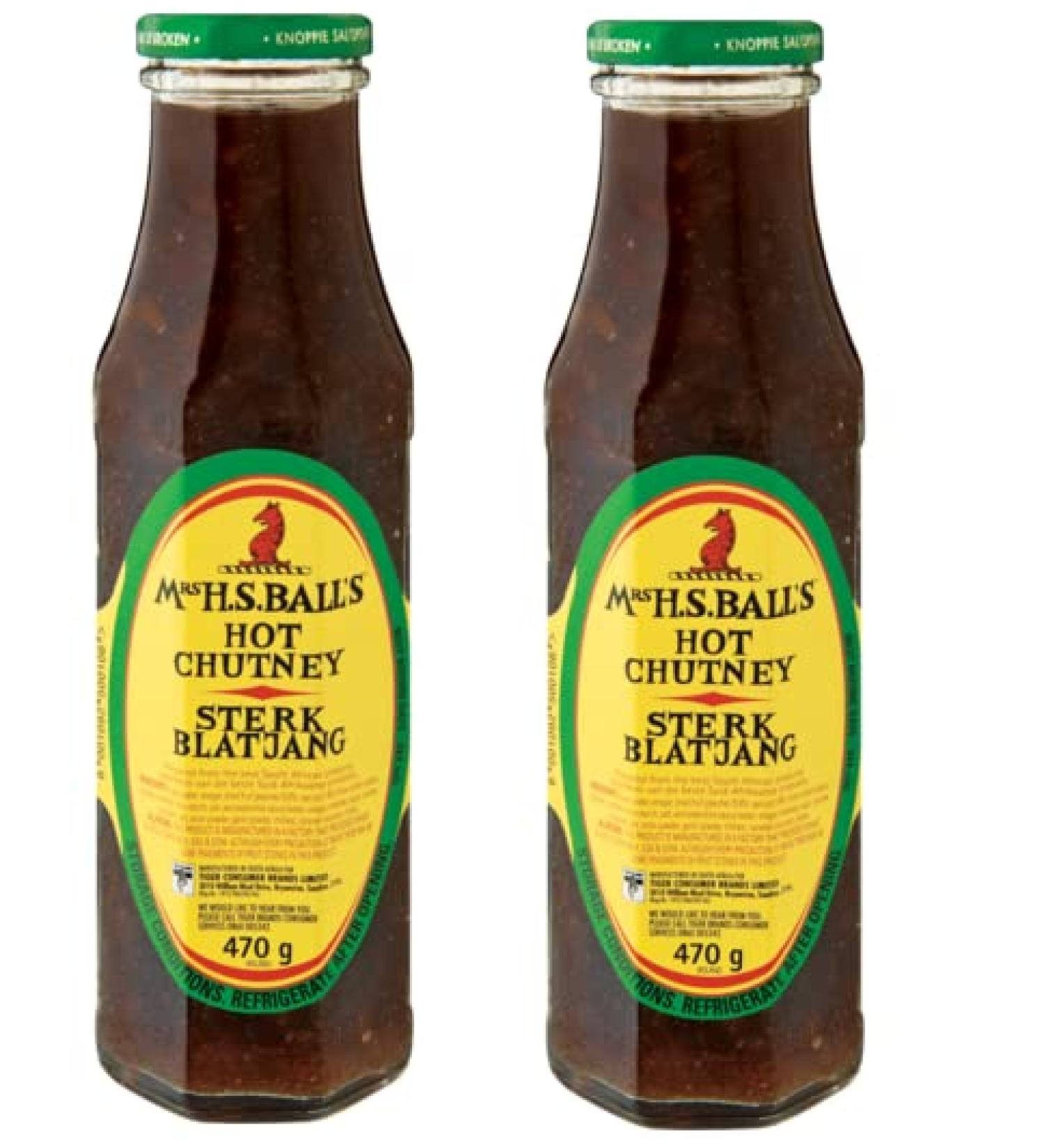 Mrs HSBall's Hot Chutney 470g Jar - Pack of 2 | International Shipping Available - Buy Online on GoSupps.com