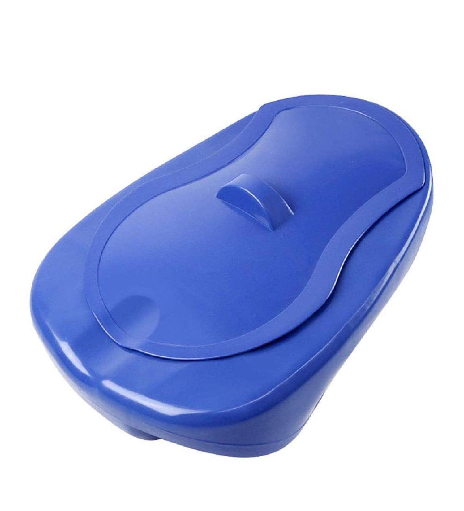 Bedpan with Lid Professionally Recommended and Easier to Use Anti-Spill Comfort Bedpan for Bedridden Woman and Old Man Blue - Buy Online on GoSupps.com