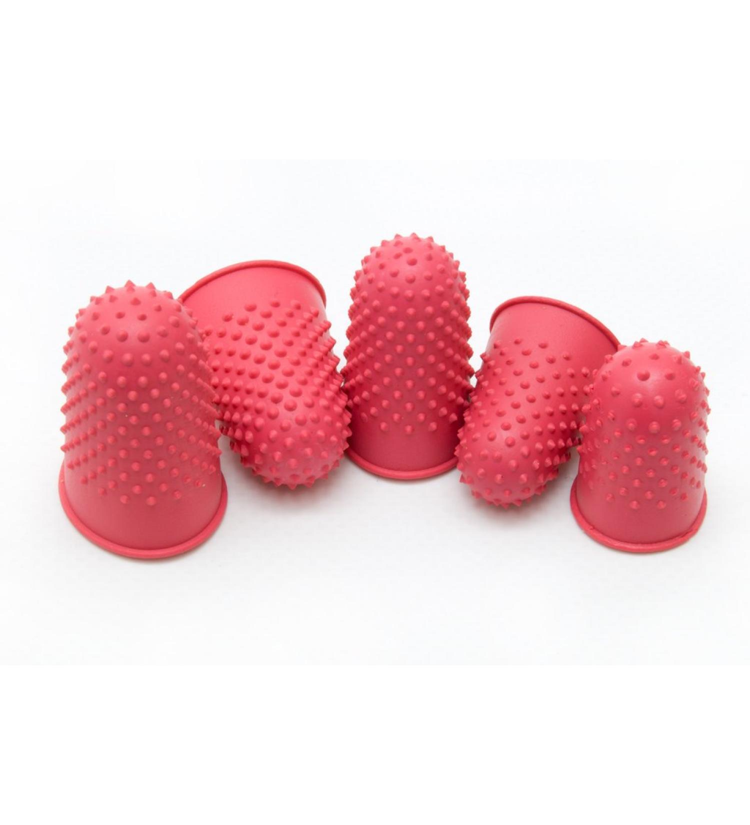 AFH Dermo Massager |Finger cover |Finger massager |Massage aid |Self -massage |Blood circulation |Massage of muscles |Different sizes and colors |5 pack (XL Pink) XL Pink