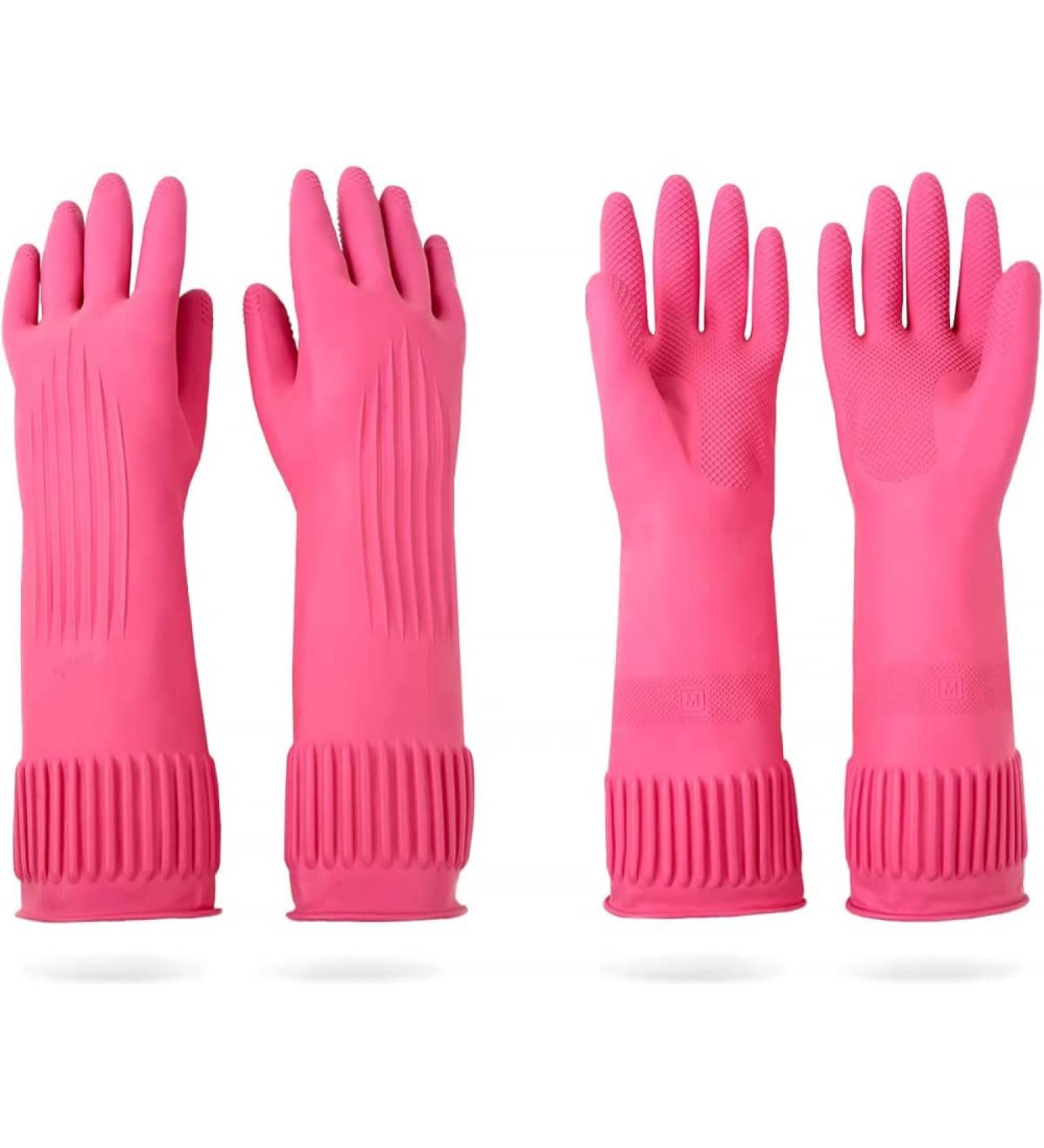 NED 2 Pairs Reusable Waterproof Household Dishwashing Cleaning Rubber Gloves Non-Slip Kitchen Glove-L Large - Buy Online on GoSupps.com