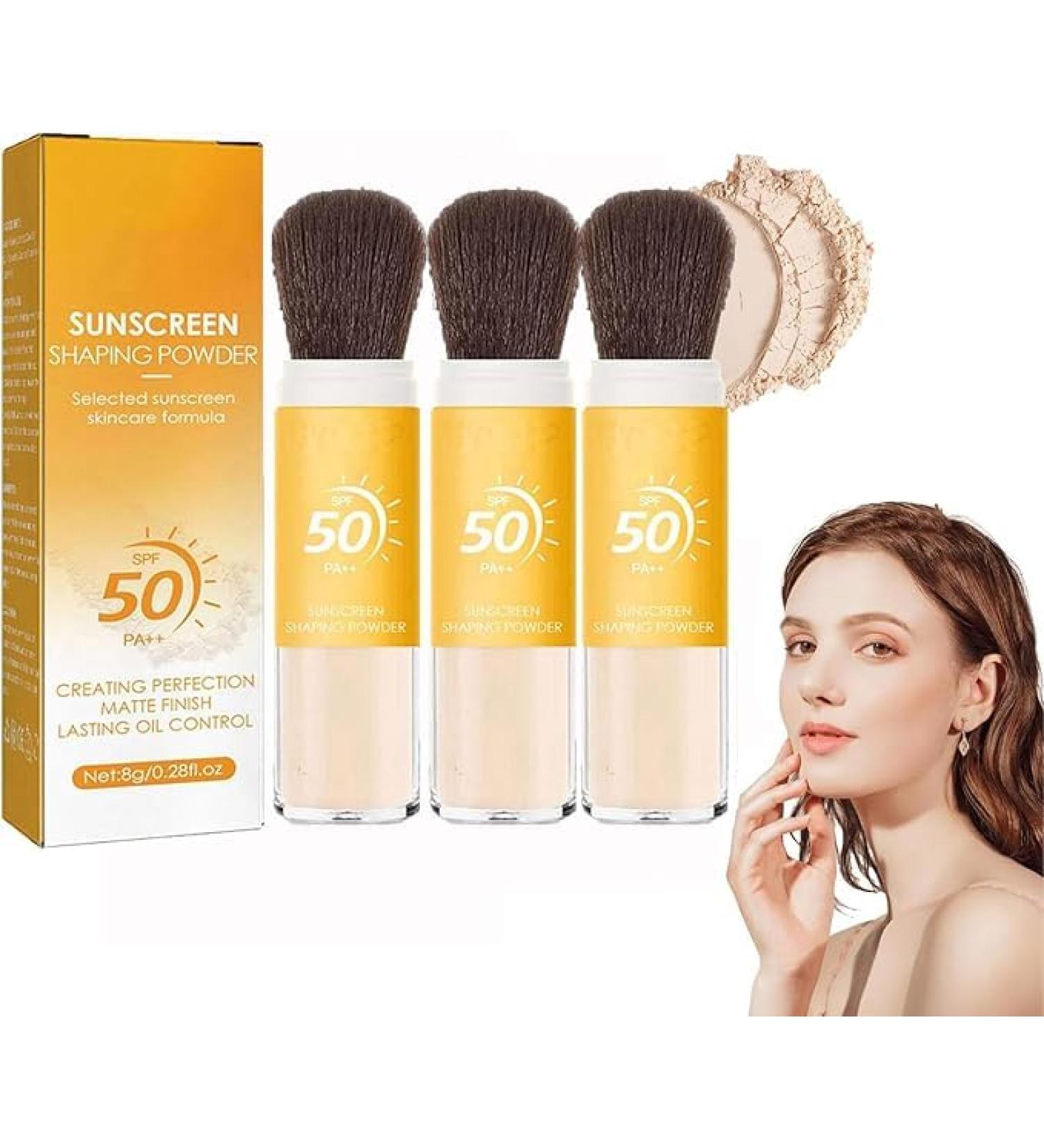 ZHBiwmatn 2024 New ineral unscreen owder Spf 50 Translucent Setting owder Brush Blurring Setting owder with Spf Face Makeup Puffs ineral Powder unscreen for Face Hair Scalp akeup Brush Sun creen owder (3pcs) - Buy Online on GoSupps.com