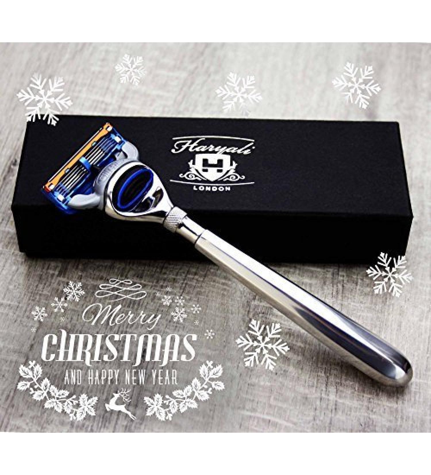 5 Edge Stainless Steel Safety Razor for Men | Premium Beard & Mustache Shaving - Buy Online on GoSupps.com