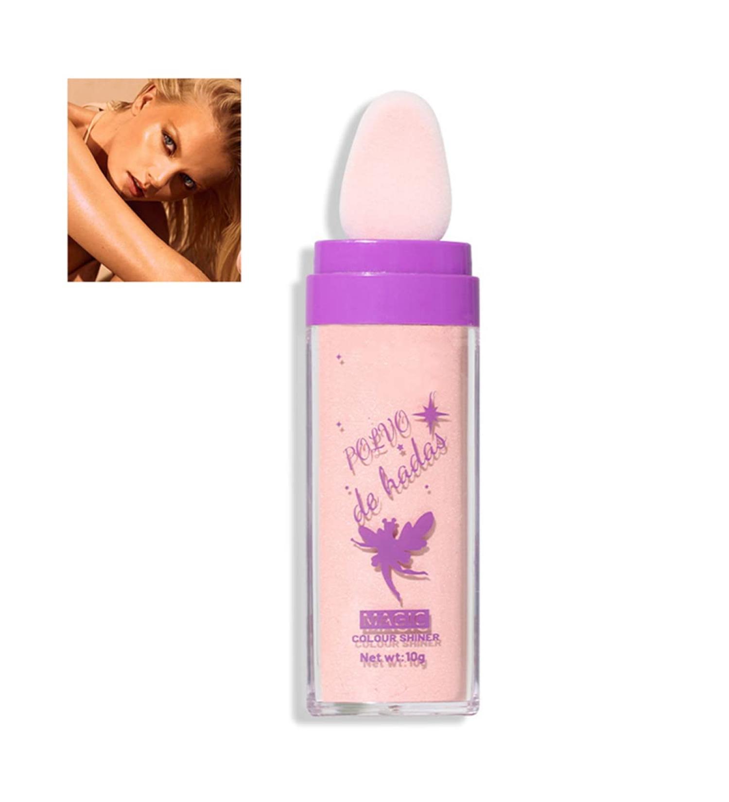  HADAVAKA Polvo De Hadas Maquillaje Glitter Highlighter Powder Makeup Brightening Face Body Hair Makeup Stick Fairy Highlight Patting Powder Body Shimmer Patting Powder Glitter (02#) - Buy Online on GoSupps.com