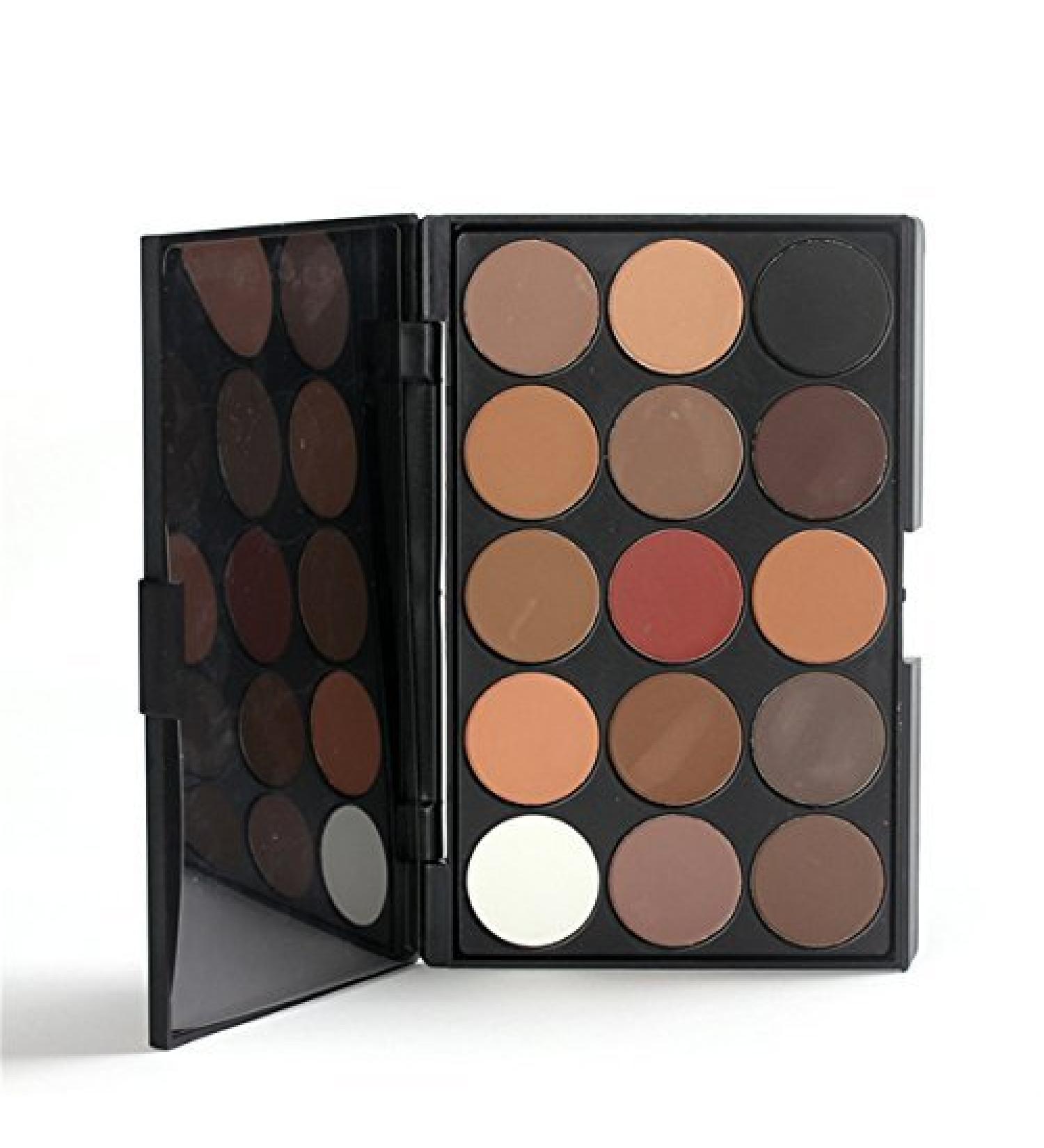 FantasyDay Profi 15 colors highly pigmented warm natural matt make -up eyeshadow Palette makeup kit - eye shadow eyeshadow make -up cosmetics make -up palette shimmer set 15 colors