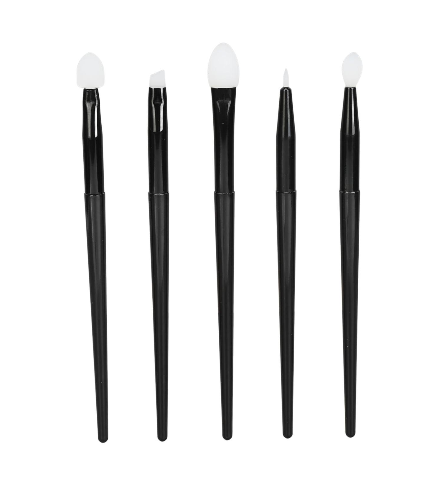 Makeup Brush Set Portable Handle 5 Pieces Silicone Brushes for Eye Shadow Lip Eyebrows Eyeliner Easy Applying Lightweight and Compact - Buy Online on GoSupps.com