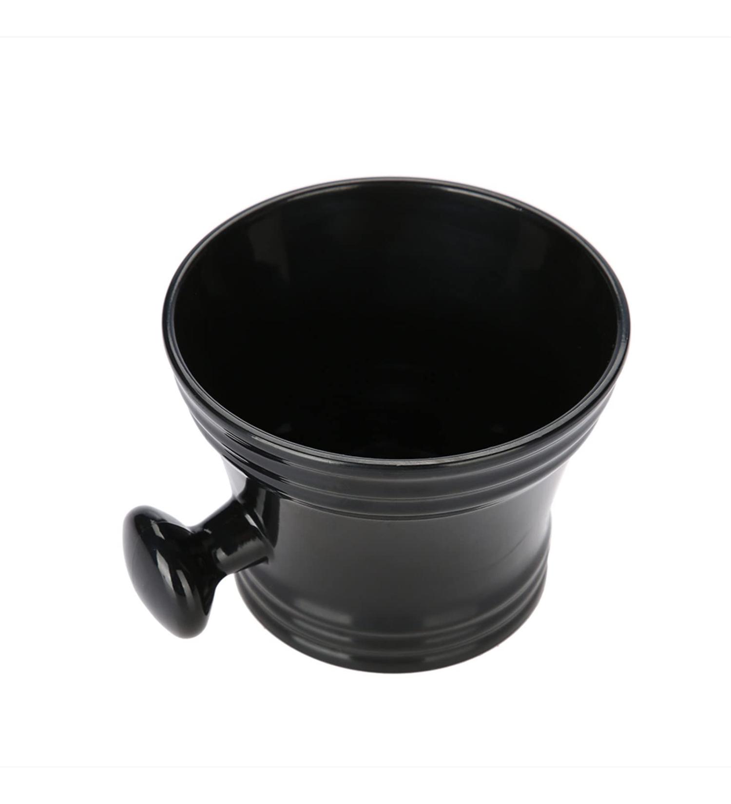Plastic Shaving Bowl for Men - 2 Colors | Ideal Foam Cream Bowl for Home Use - Black - Buy Online on GoSupps.com