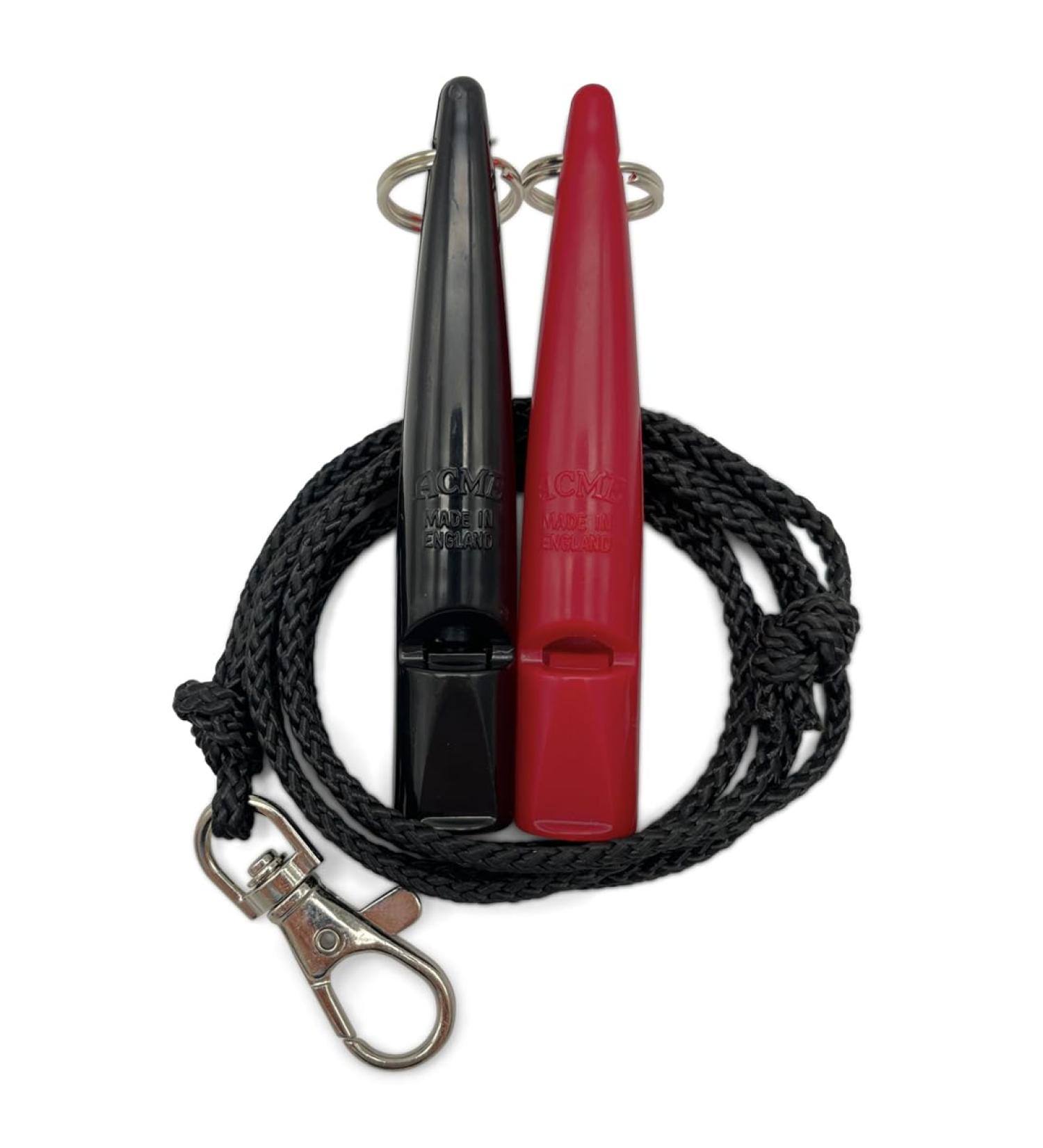 Acme Dog Whistle No.211.5 Double Pack | 2 Pipes (Black & Carmin Red) | Ideal Recall Training Whistles - Buy Online on GoSupps.com