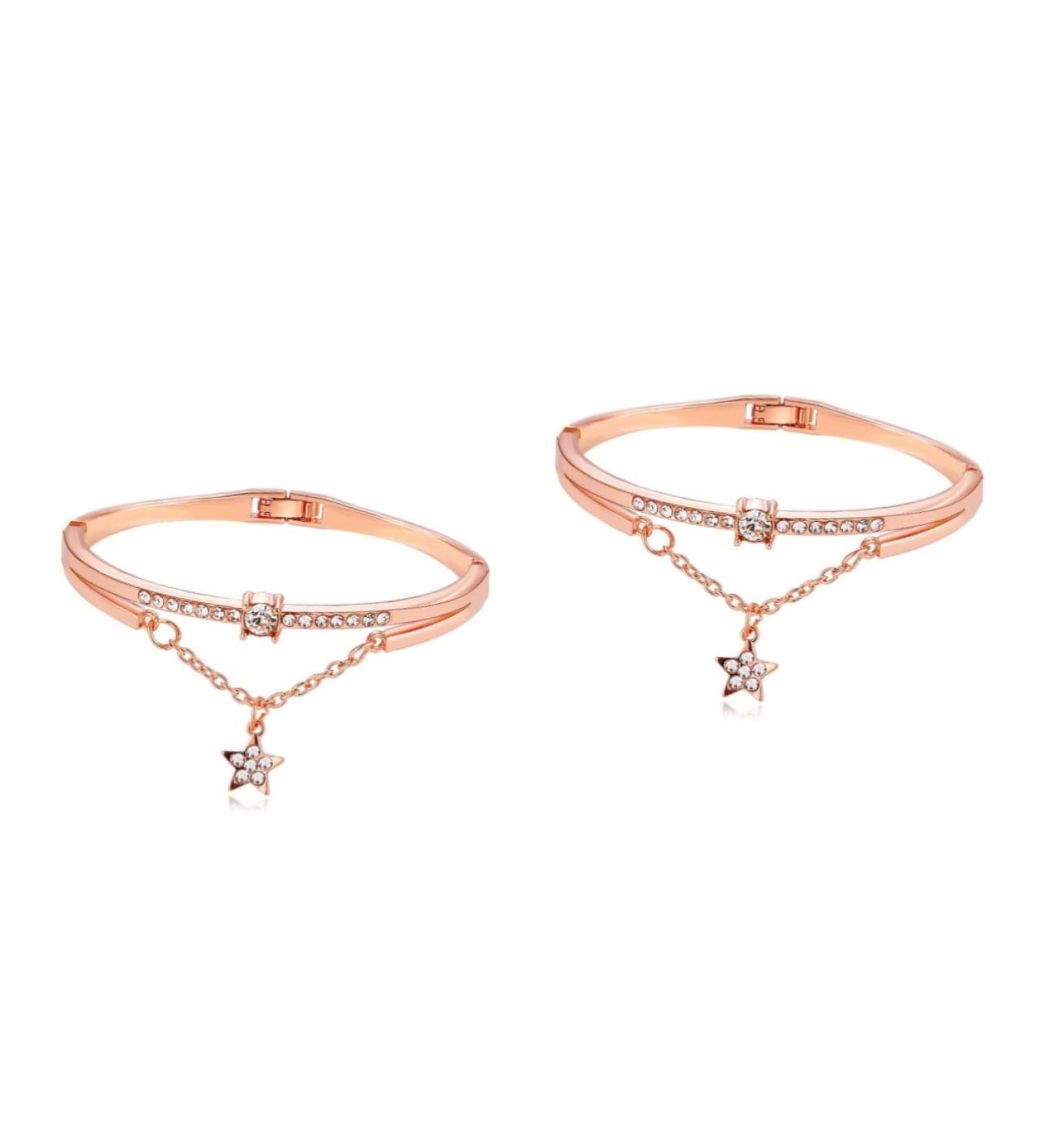 Gatuida 2pcs Bracelet Star Cuff Bracelet Gemstone Bracelets for Women Rhinestone Bangle Crystal Bead Bracelet Jeweled Bangle Bracelet Diamond Bracelet Miss Jewelry To Open Rose Goldx2pcs 19.5*1.2cmx2pcs - Buy Online on GoSupps.com