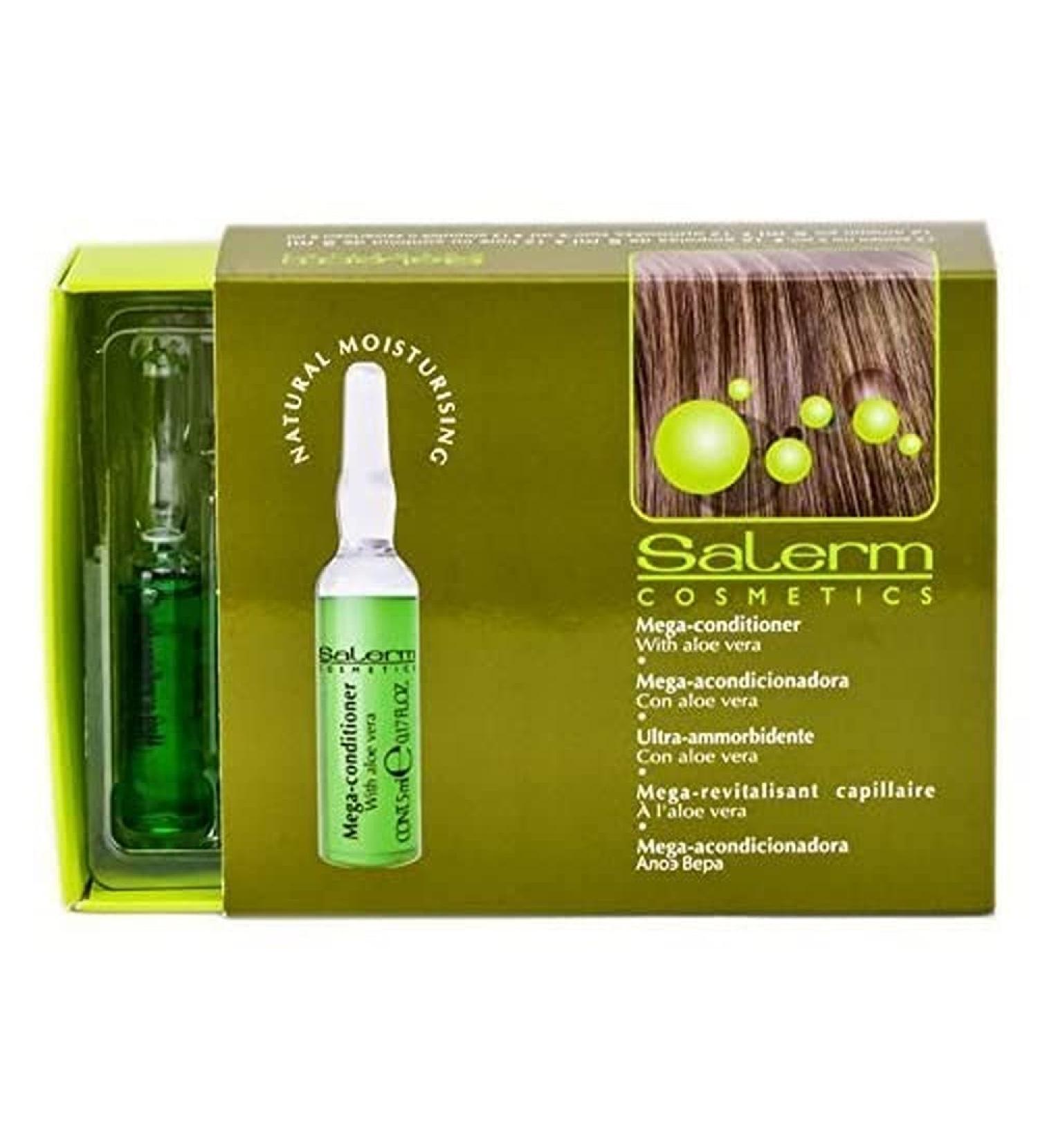 Salerm Cosmetics Mega Conditioner For Nature Moisturising Treatment - 12 Vials x 0.17 oz by Salerm
