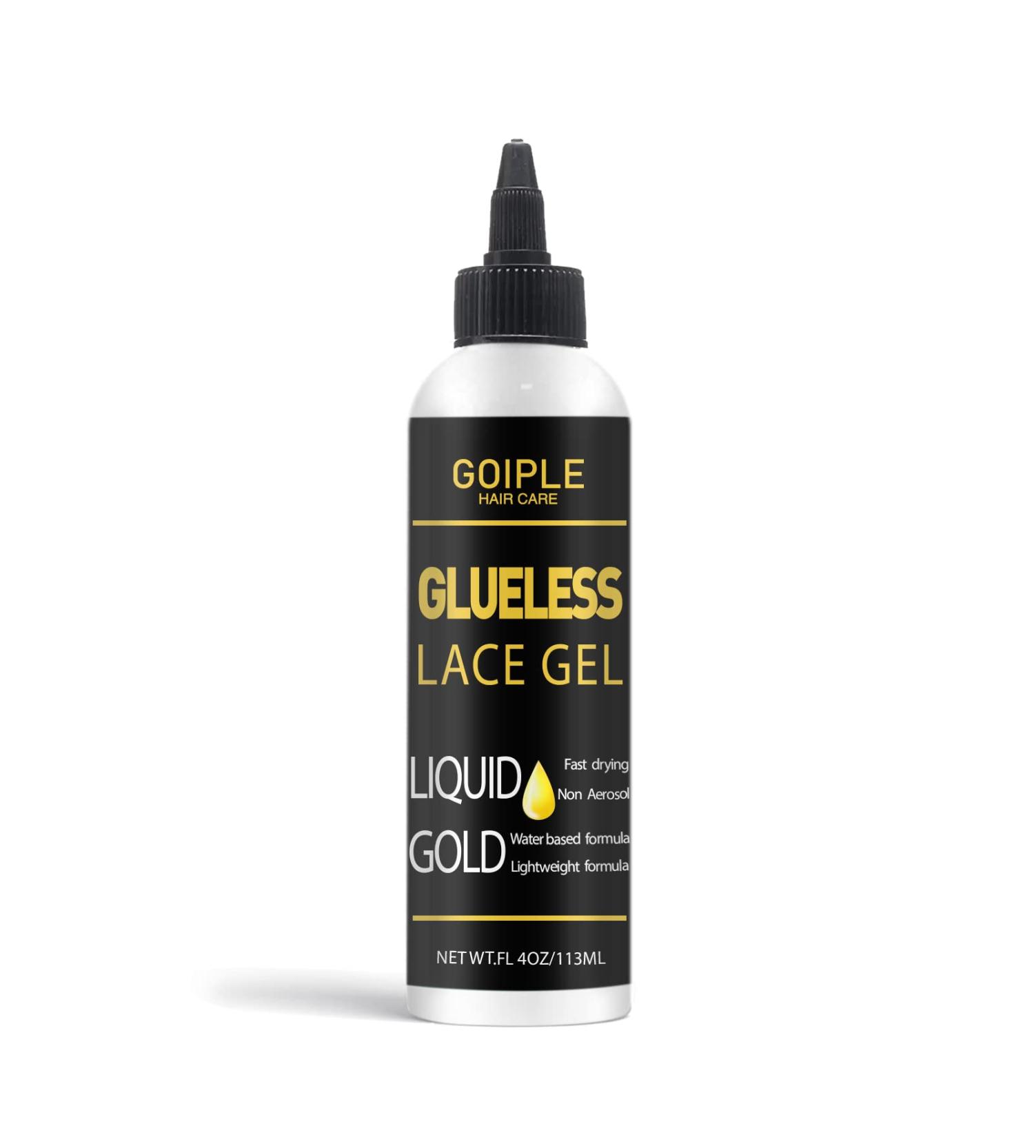 Liquid Gold Wig Glue - 4oz - Temporary Hold for Wigs & Lace Front - Non-Toxic & Invisible Bonding Gel - Buy Online on GoSupps.com