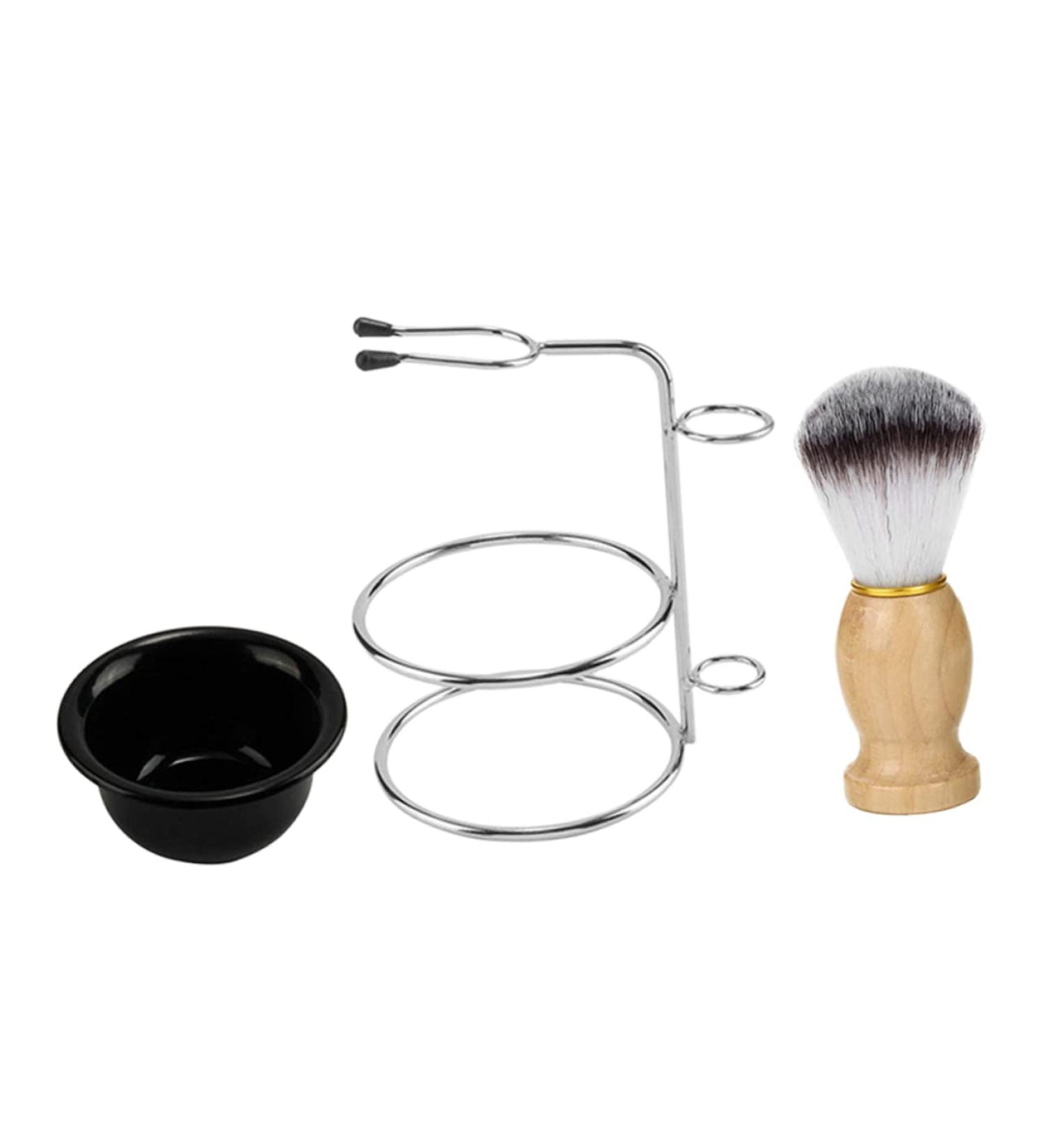 Beavorty Razor Brush Set - Portable Hair & Beard Brush Soap Tool & Bathroom Accessories for Men - Perfect for Shaving & Grooming - Buy Online on GoSupps.com