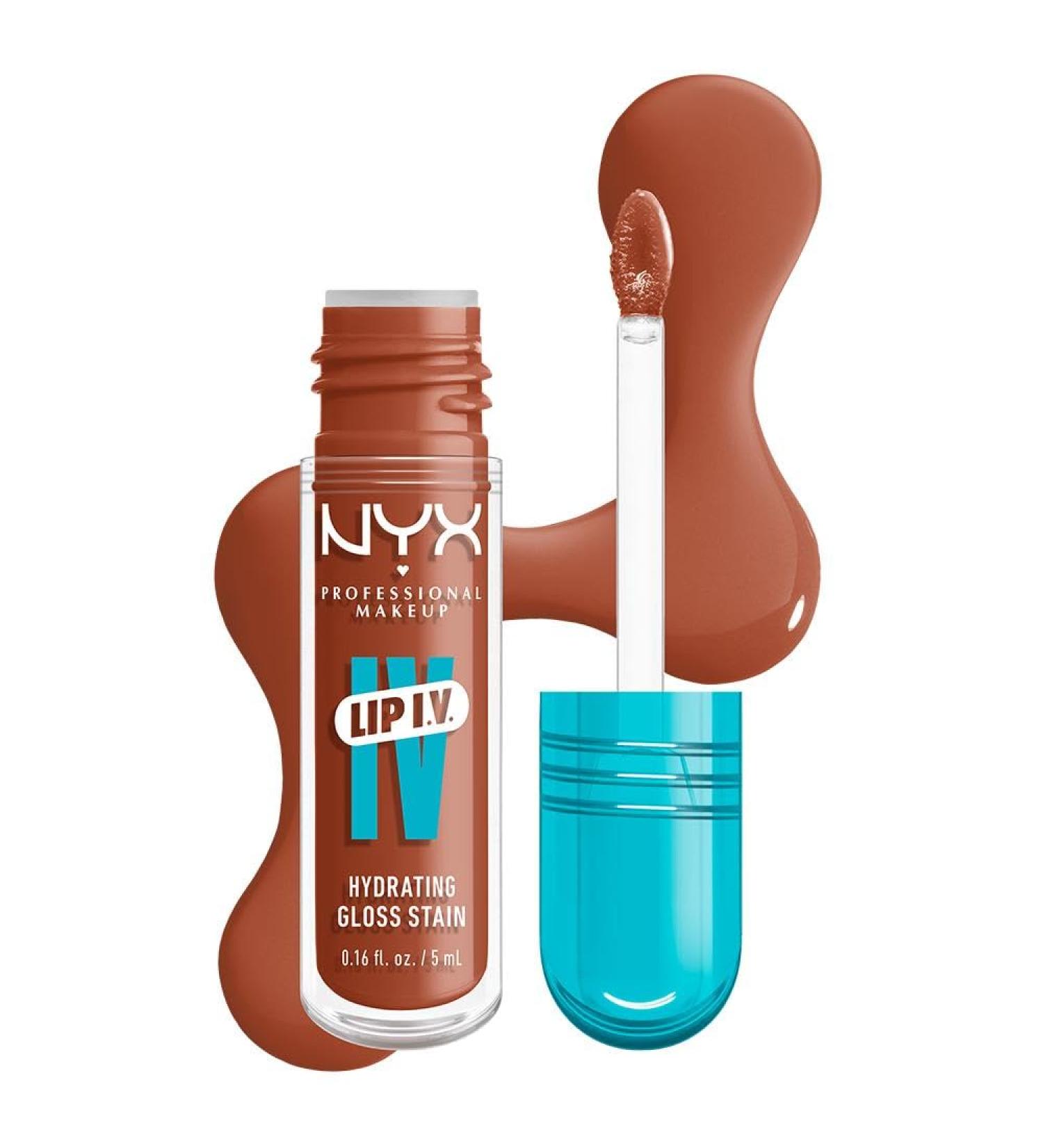 NYX Professional Makeup Lip IV Gloss up to 12h hydration highly pigmented shiny finish Caramel Drip - Buy Online on GoSupps.com