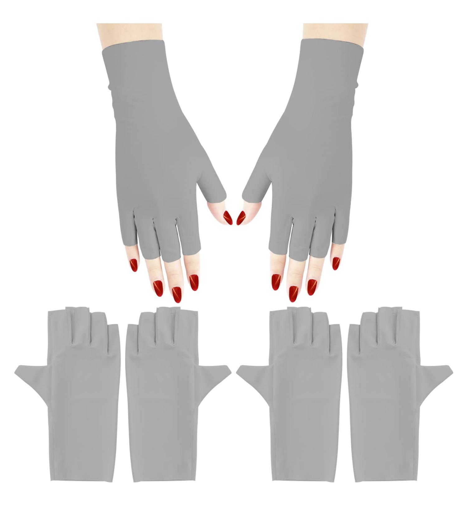 Arqumi UV Gloves for Gel Nails - 2 Pairs, Grey | UV Protection for Gel Manicures - Buy Online on GoSupps.com