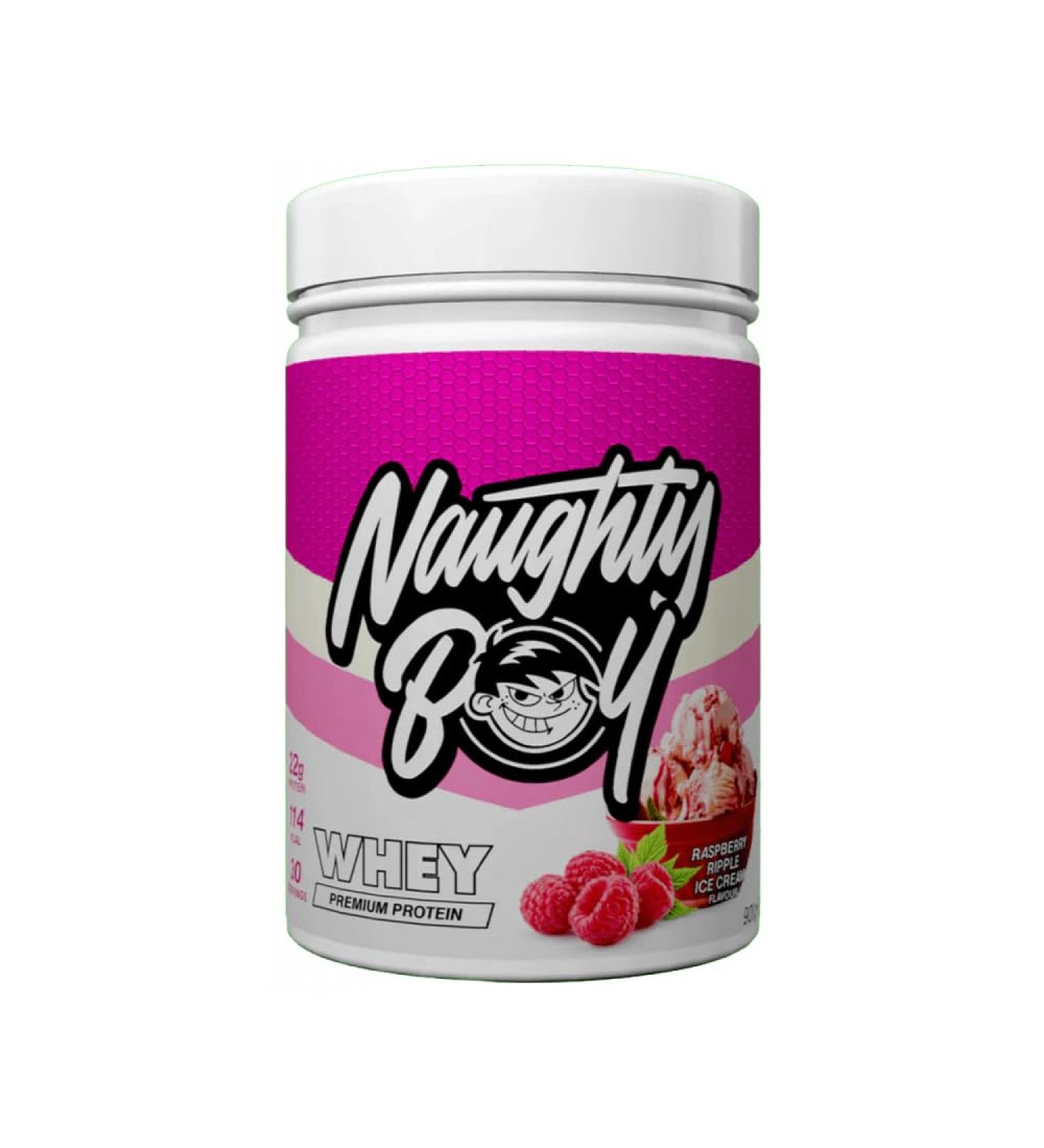 Naughty Boy Whey Advanced Protein (900g) Cr me glac e la framboise - Prot ines - M lange de prot ines de lactos rum