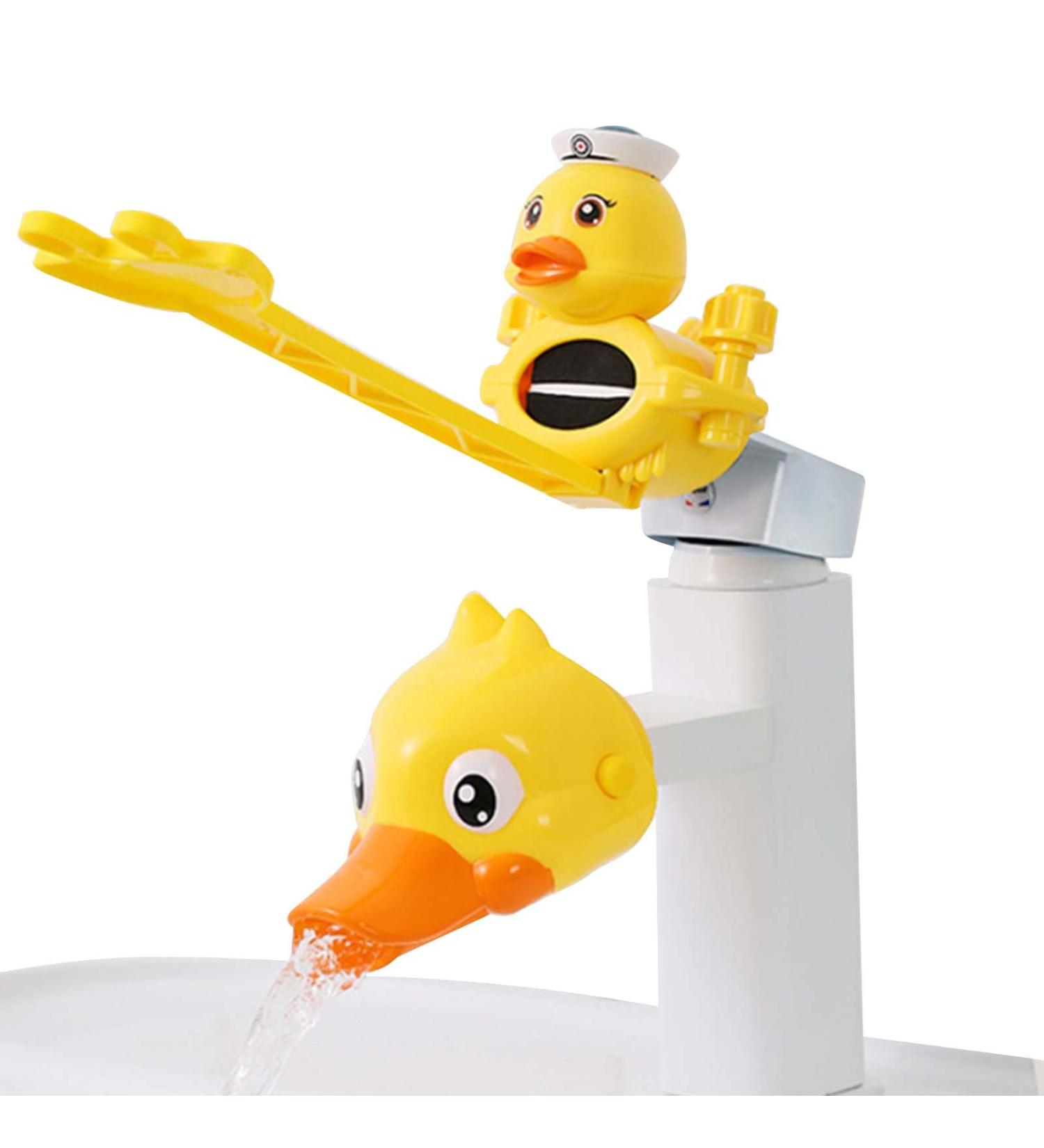 Children's Tap Extender - Yellow Duck Faucet Extension for Kids - Cartoon Water Accessory Set - Buy Online on GoSupps.com