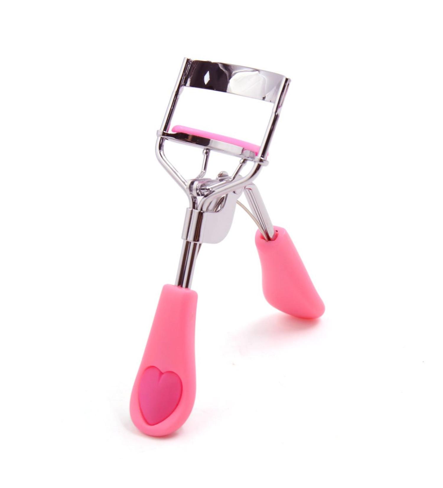 Red Heart Shaped Pink Handle Pro Eyelash Curler Curl Clip Cosmetic Makeup Tool Eyelash Curler Multiple Colors - Buy Online on GoSupps.com